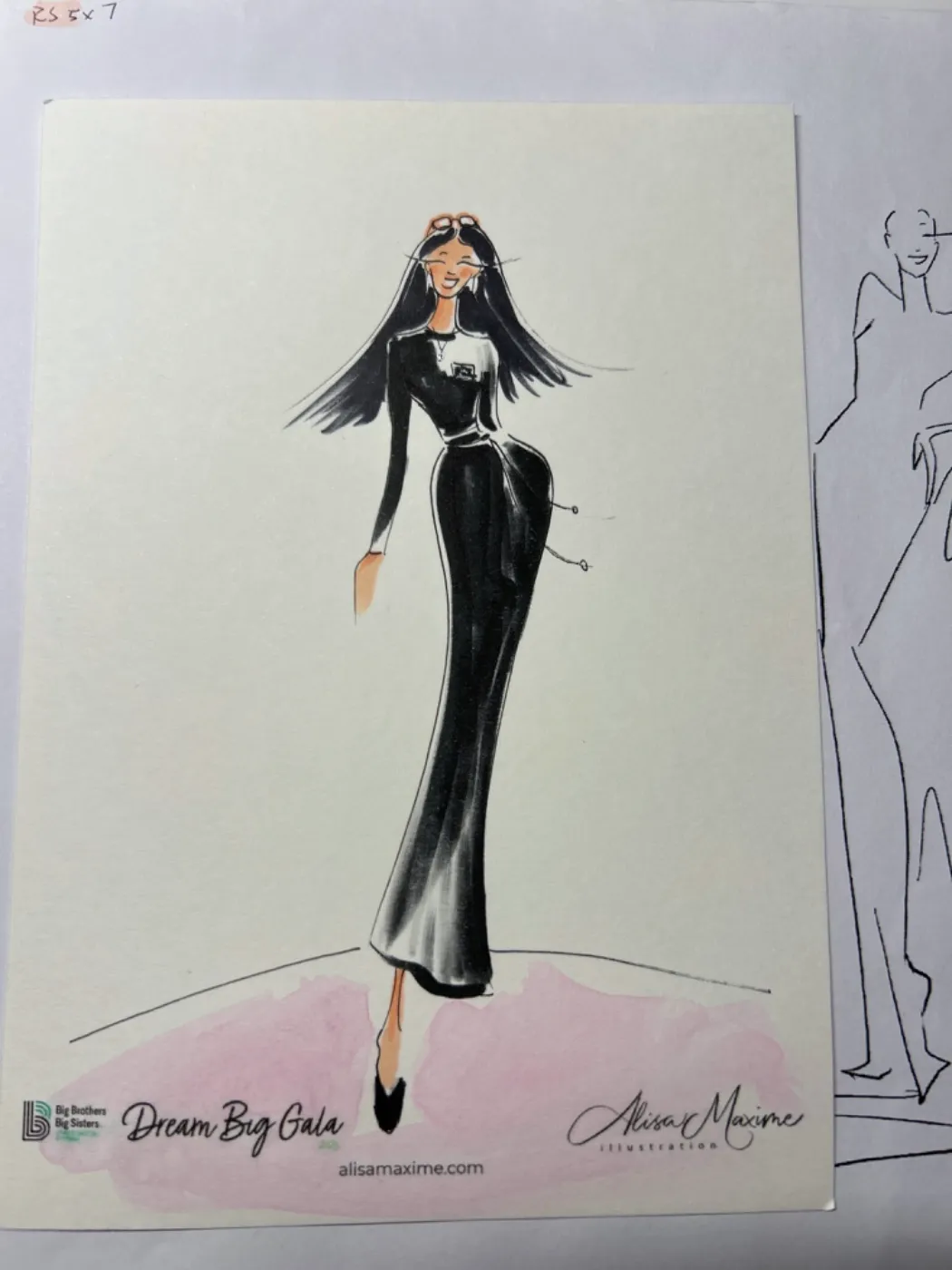 Live fashion sketch 6 from Gala at Westchester Country Club, Rye
