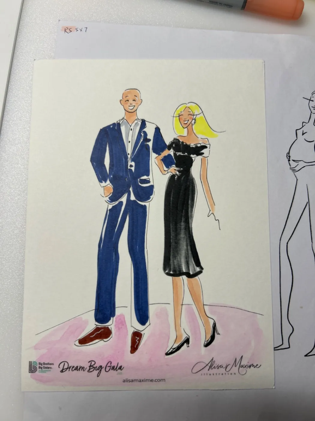 Live fashion sketch 12 from Gala at Westchester Country Club, Rye