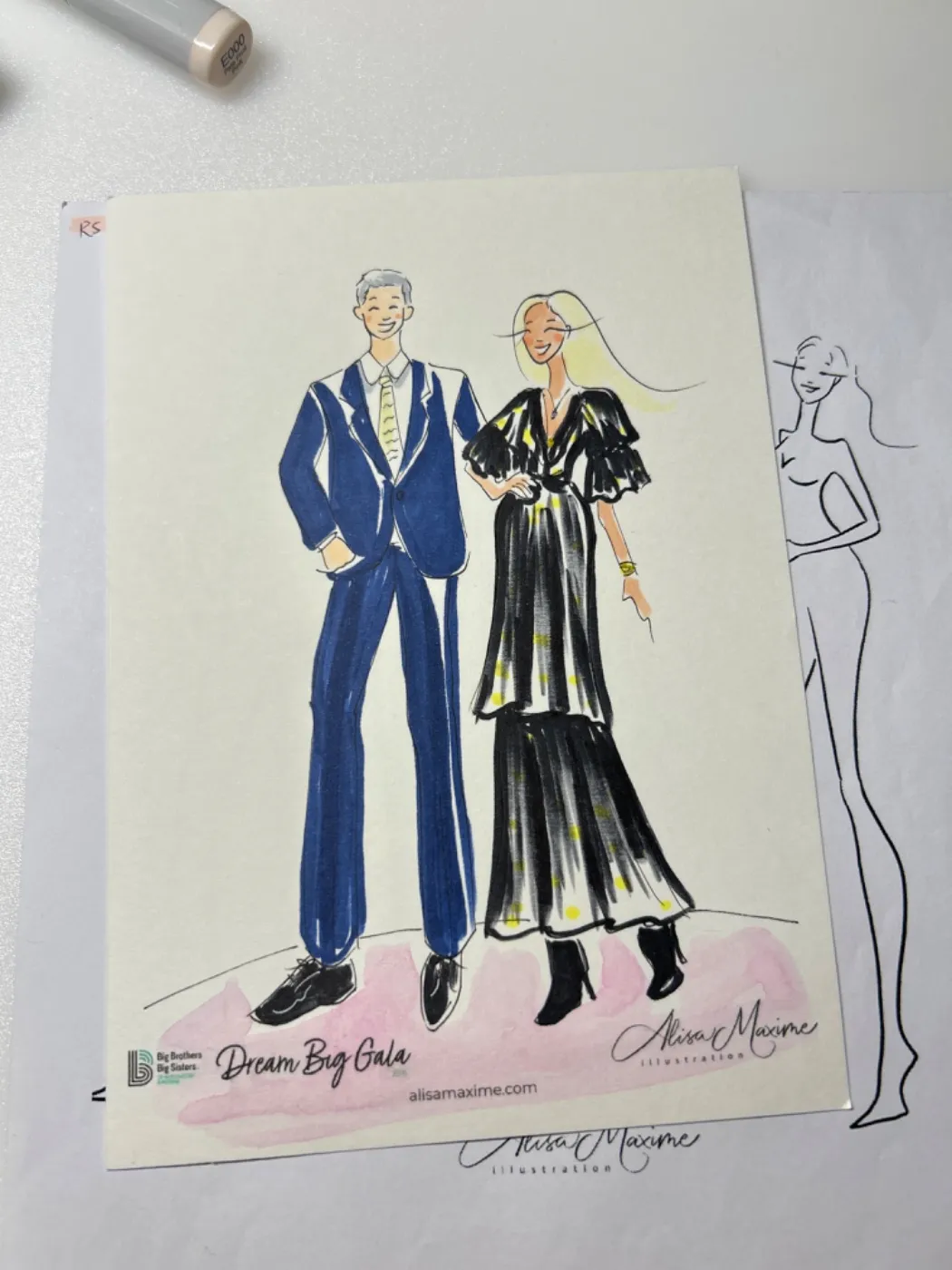 Live fashion sketch 7 from Gala at Westchester Country Club, Rye