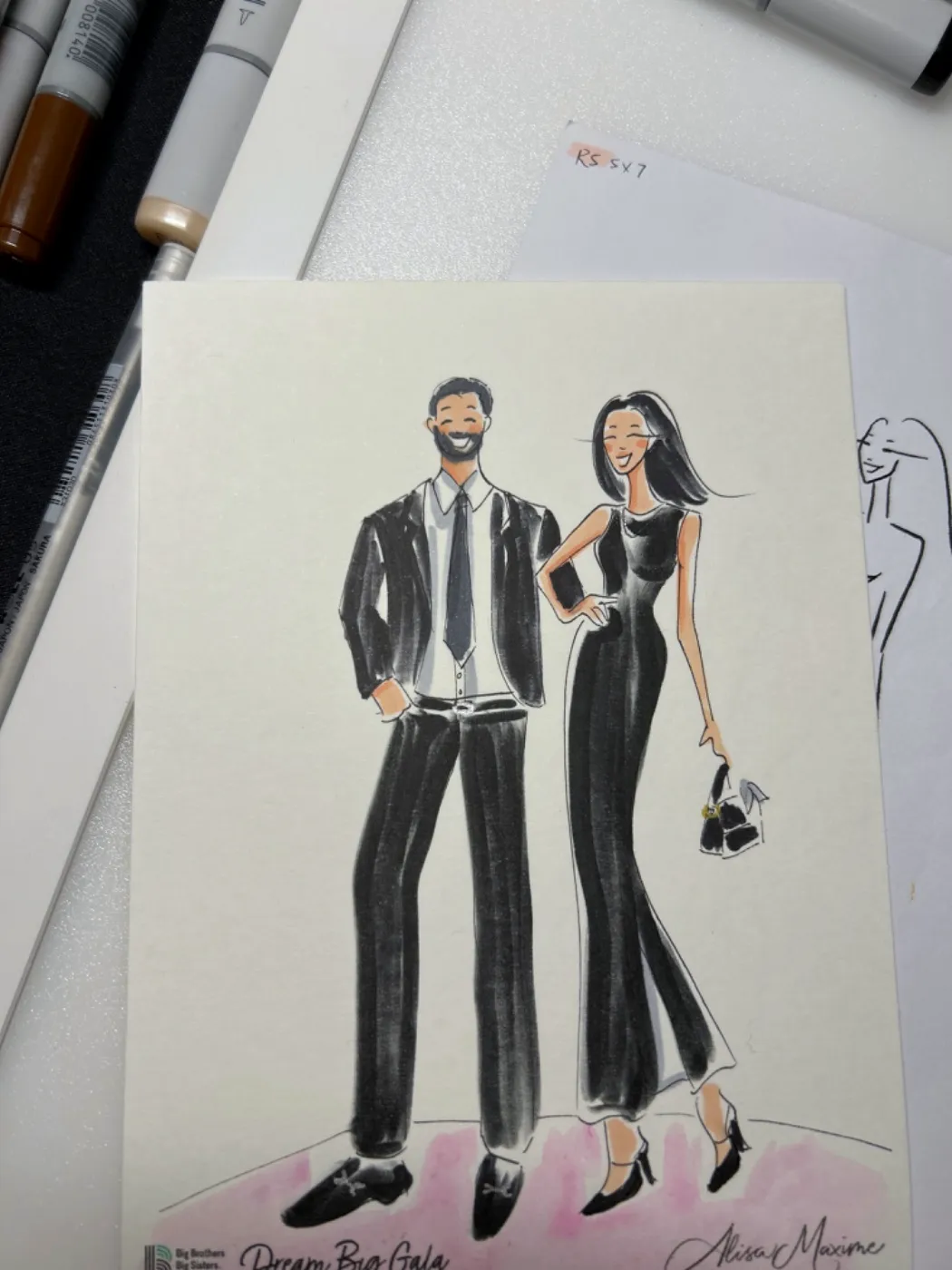 Live fashion sketch 16 from Gala at Westchester Country Club, Rye