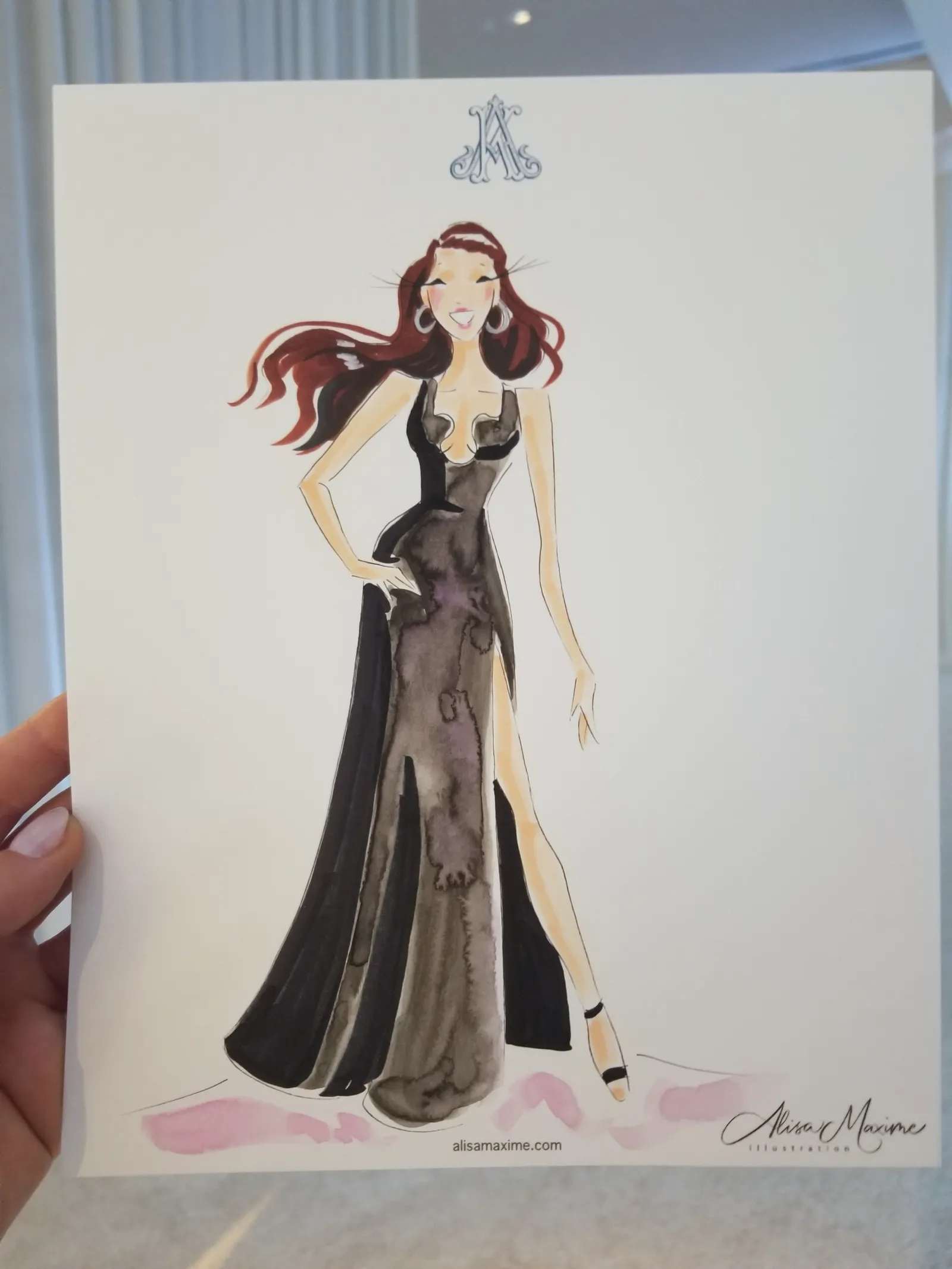 Live fashion sketch 3 from Wedding Celebration at Barton Creek Resort, Austin