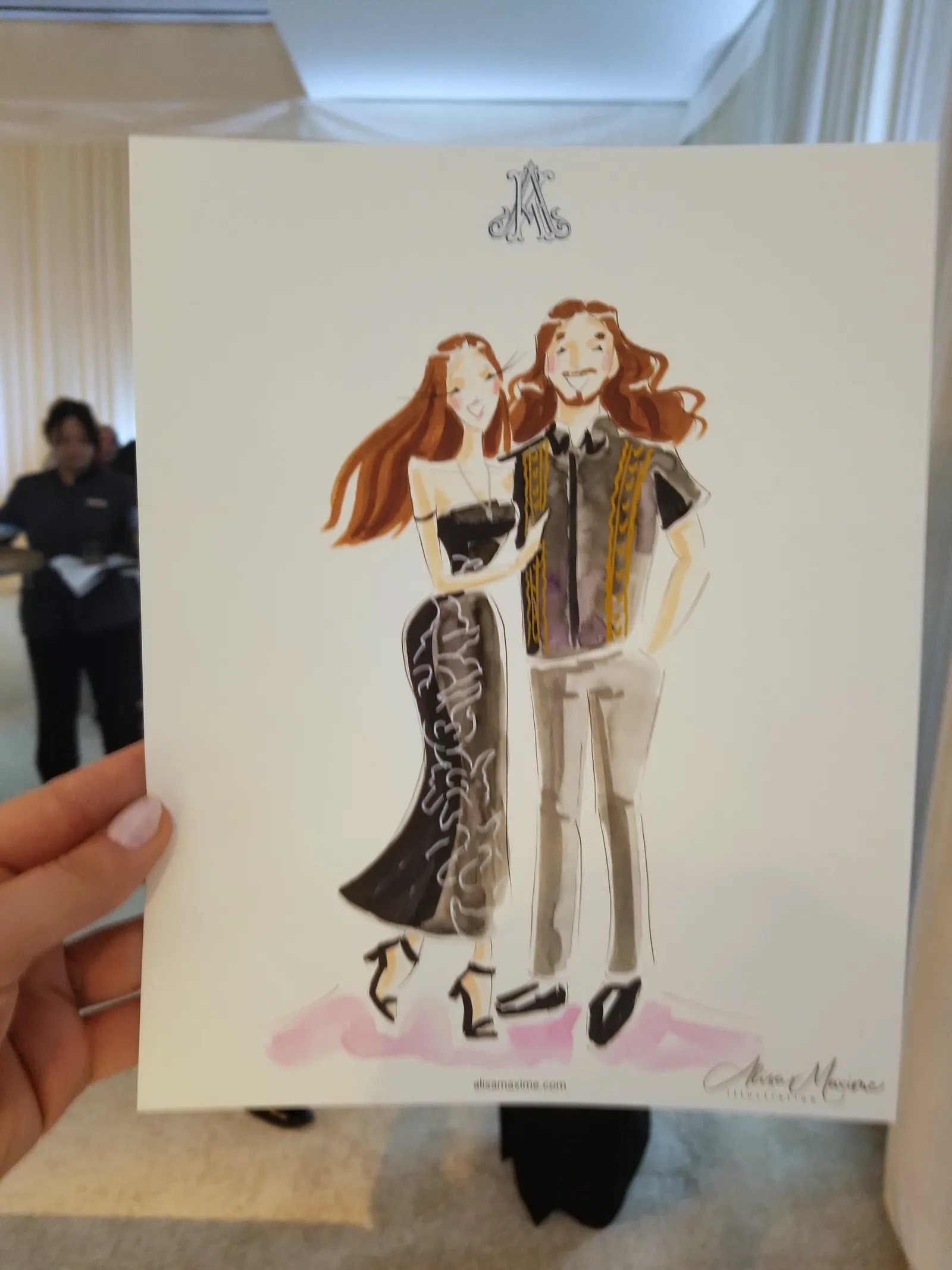Live fashion sketch 11 from Wedding Celebration at Barton Creek Resort, Austin