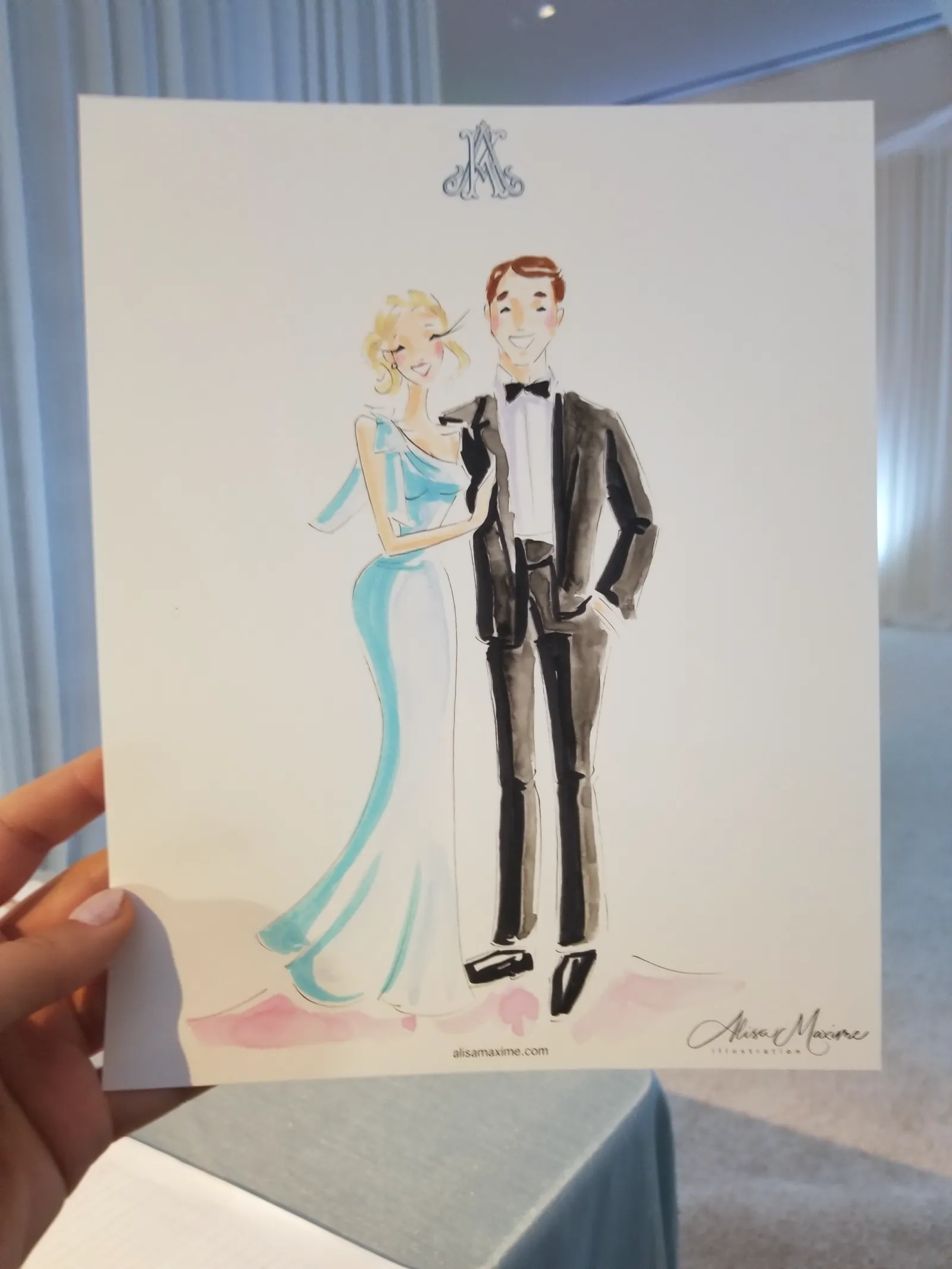 Live fashion sketch 15 from Wedding Celebration at Barton Creek Resort, Austin