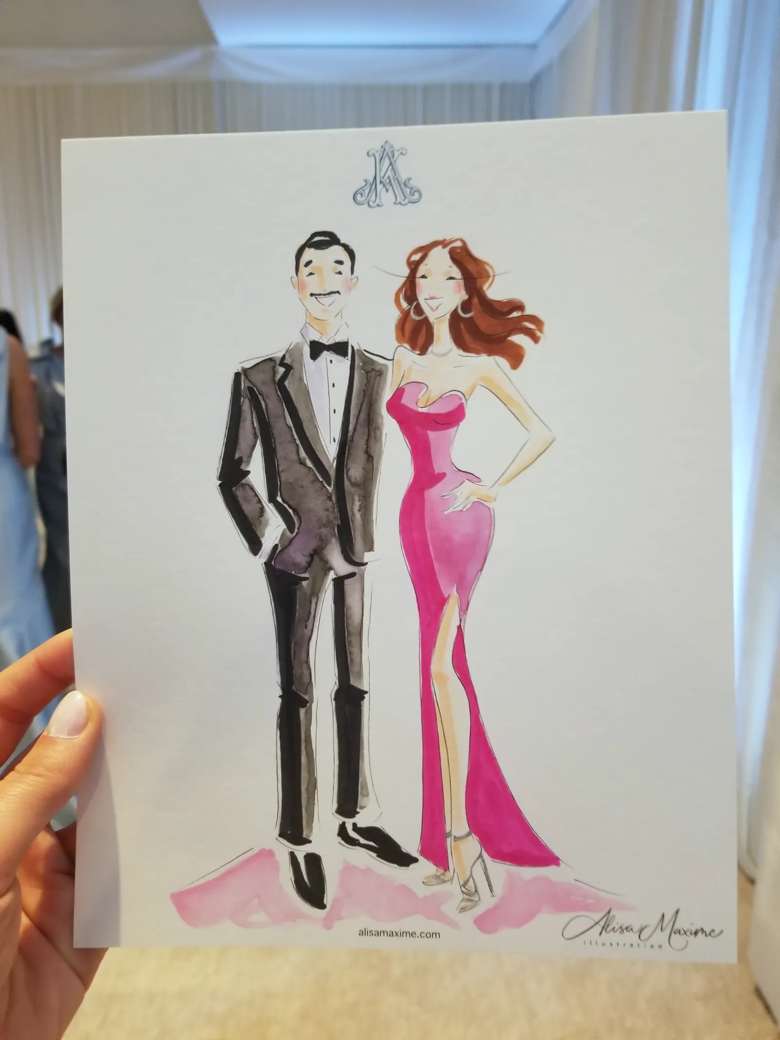 Live fashion sketch 10 from Wedding Celebration at Barton Creek Resort, Austin