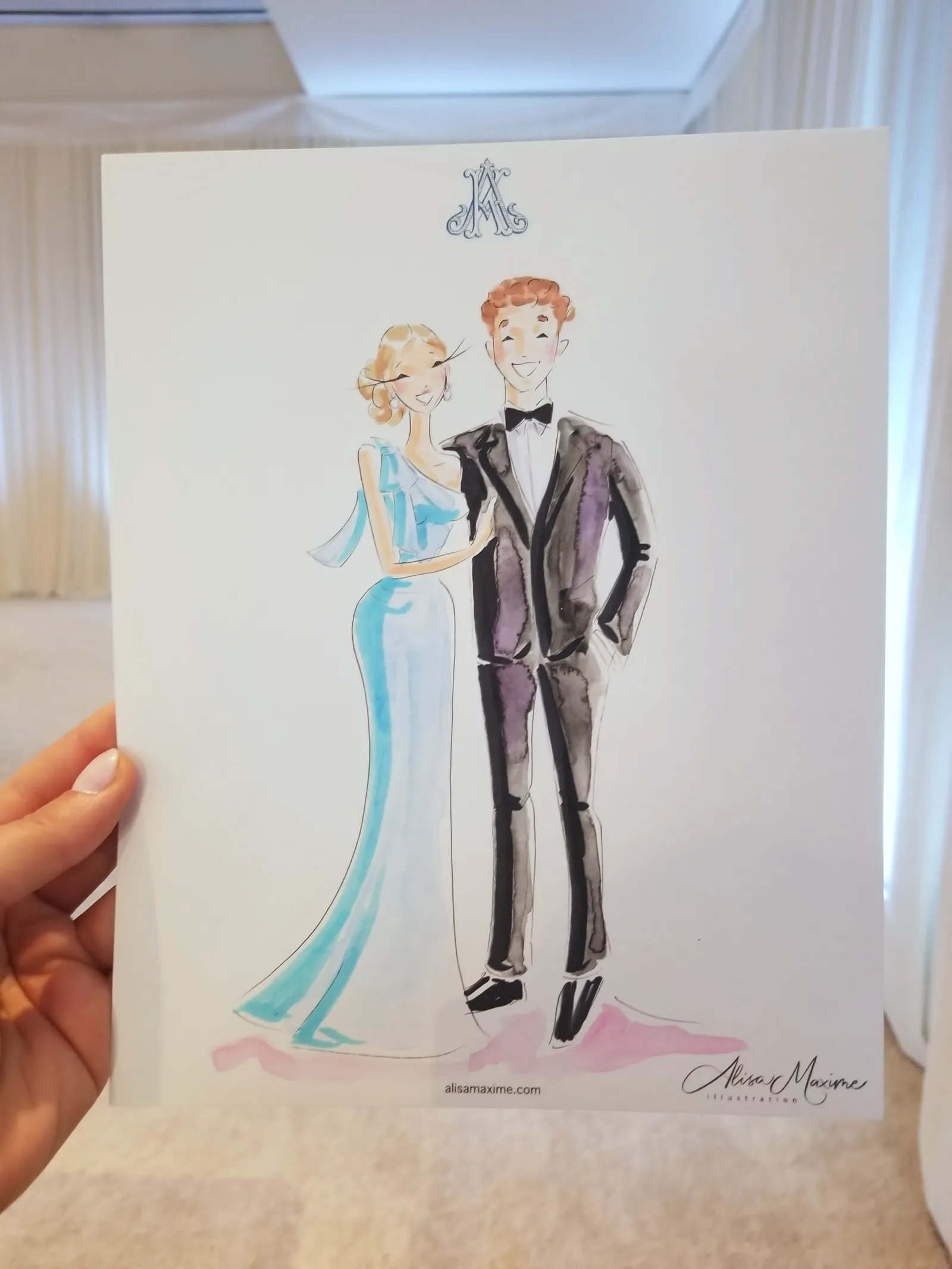Live fashion sketch 8 from Wedding Celebration at Barton Creek Resort, Austin