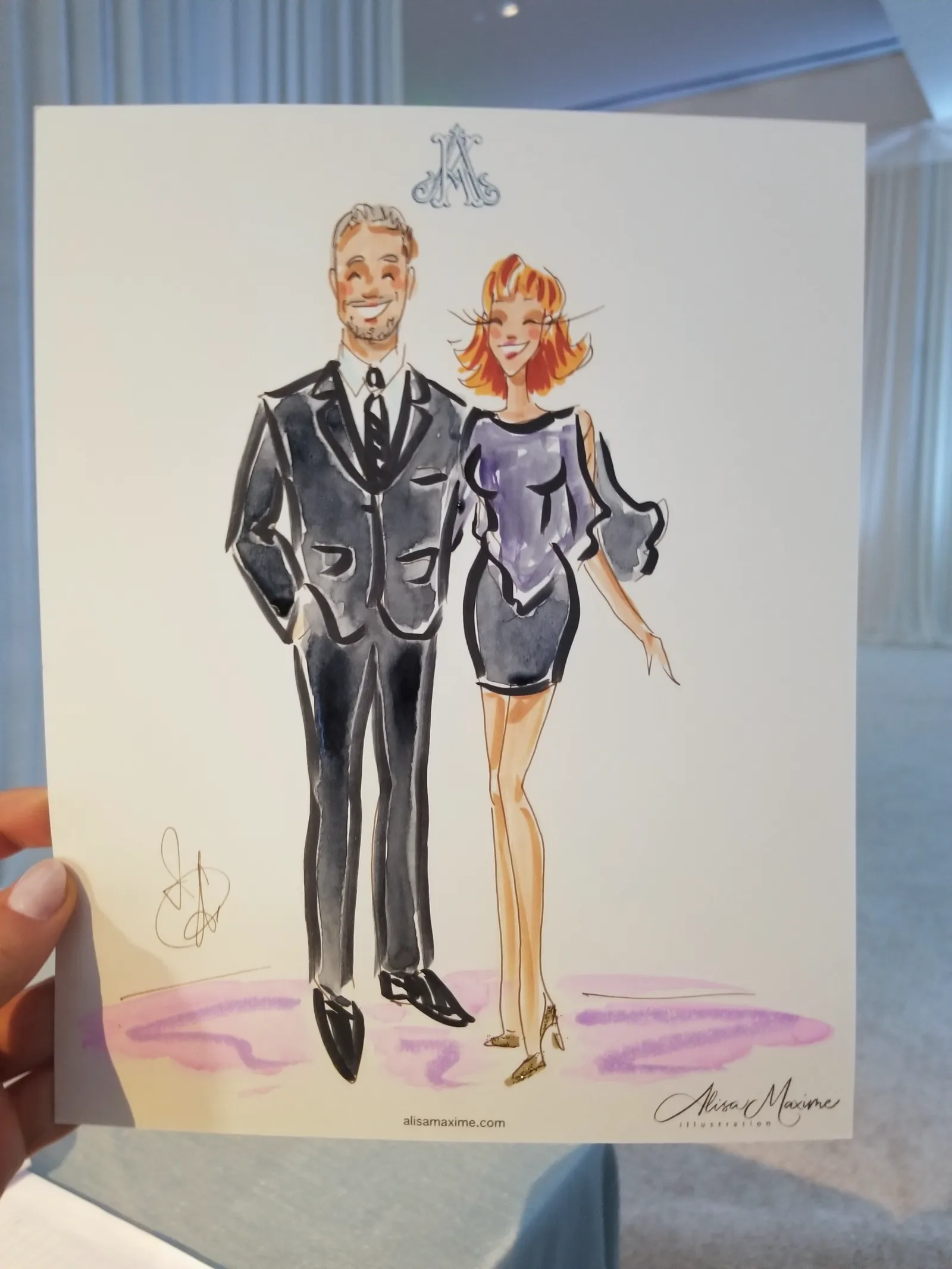 Live fashion sketch 16 from Wedding Celebration at Barton Creek Resort, Austin