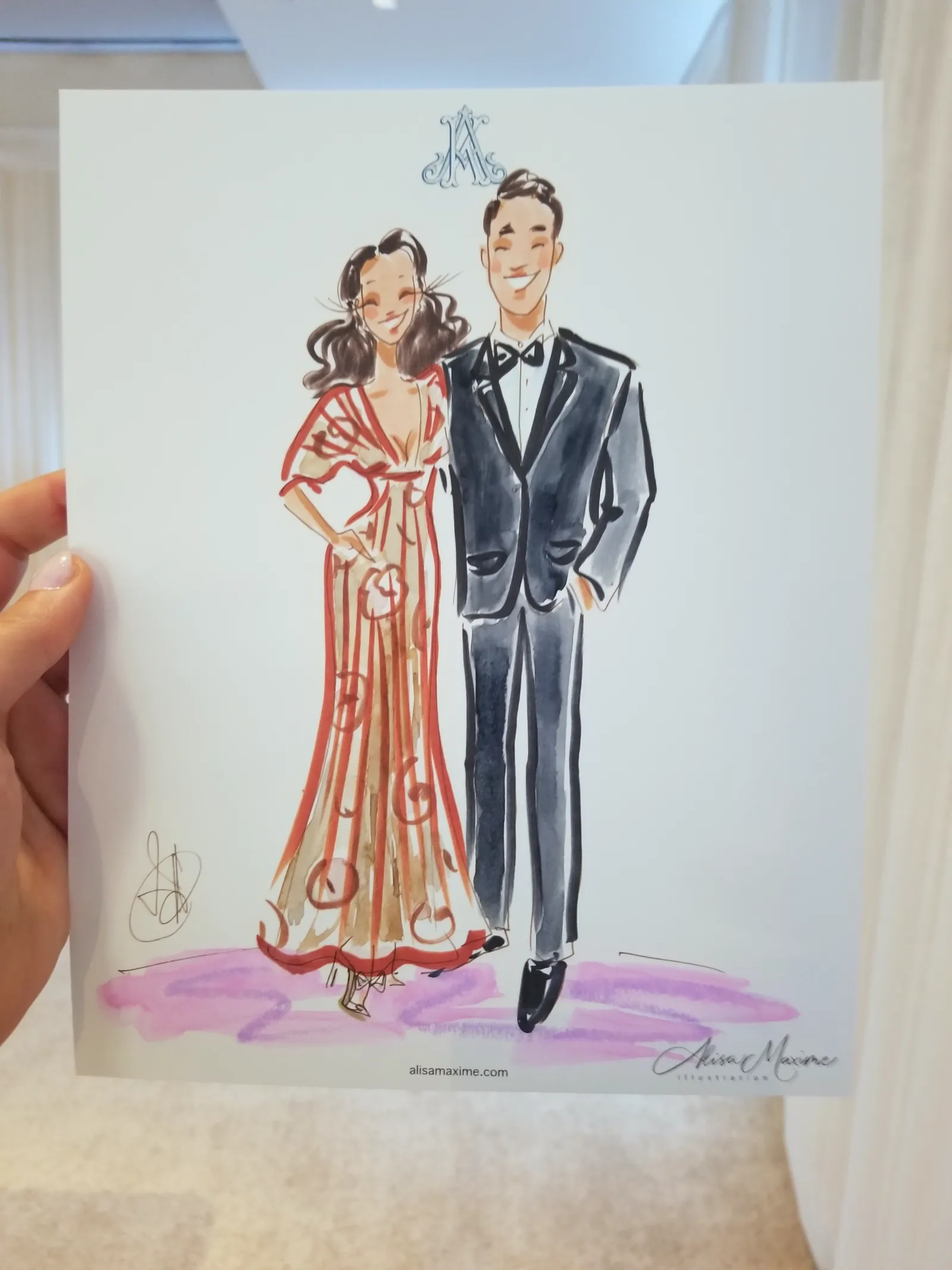 Live fashion sketch 7 from Wedding Celebration at Barton Creek Resort, Austin