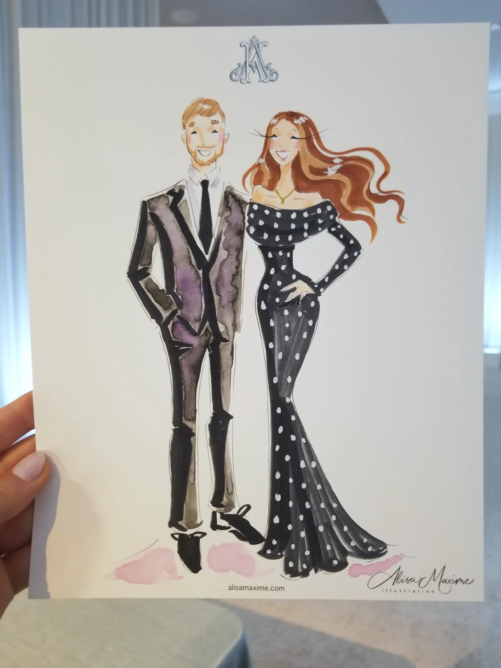 Live sketch from Wedding Celebration at Barton Creek Resort, Austin