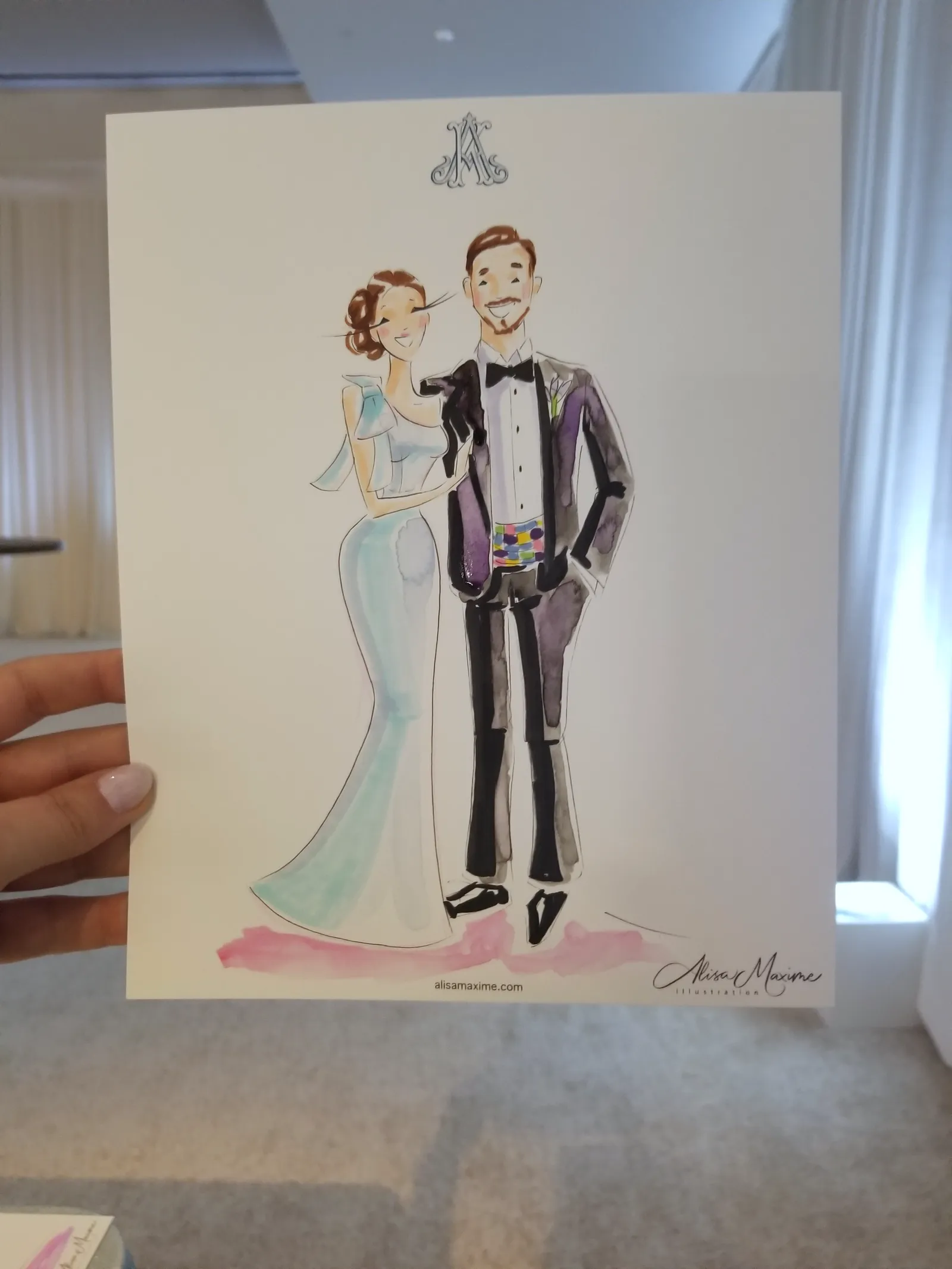 Live fashion sketch 6 from Wedding Celebration at Barton Creek Resort, Austin