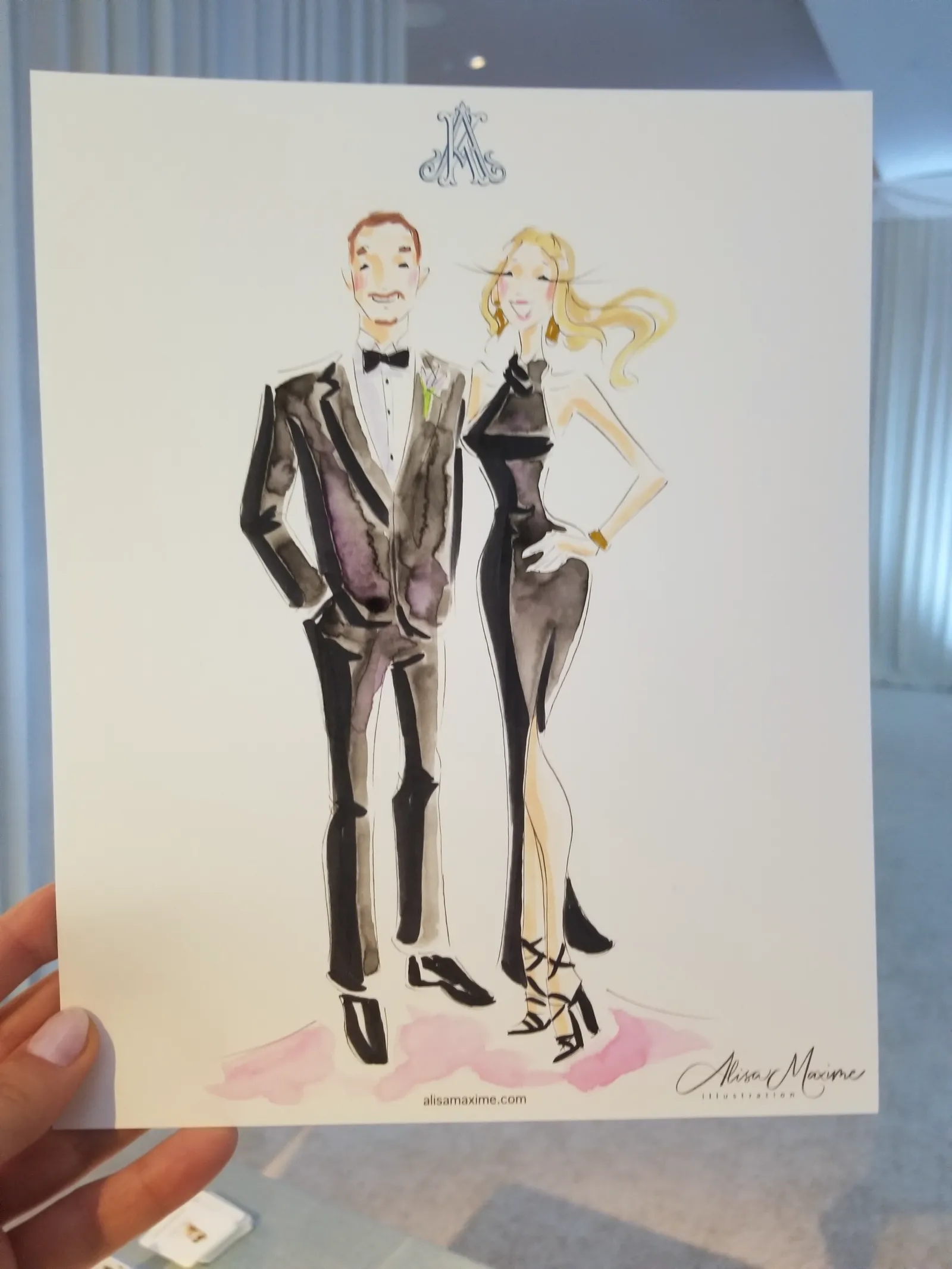 Live fashion sketch 13 from Wedding Celebration at Barton Creek Resort, Austin