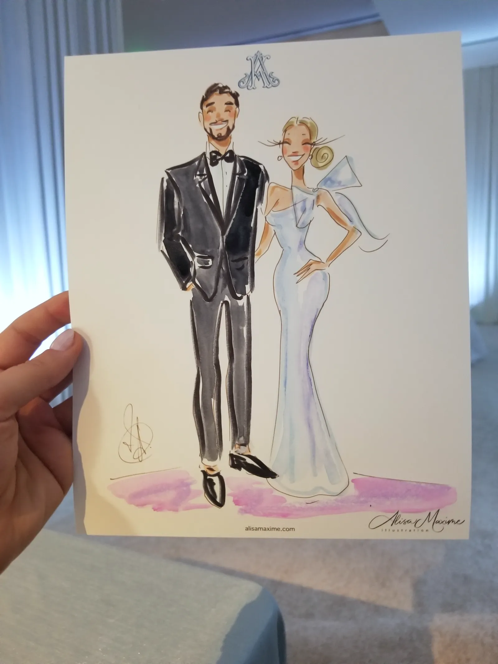 Live fashion sketch 14 from Wedding Celebration at Barton Creek Resort, Austin