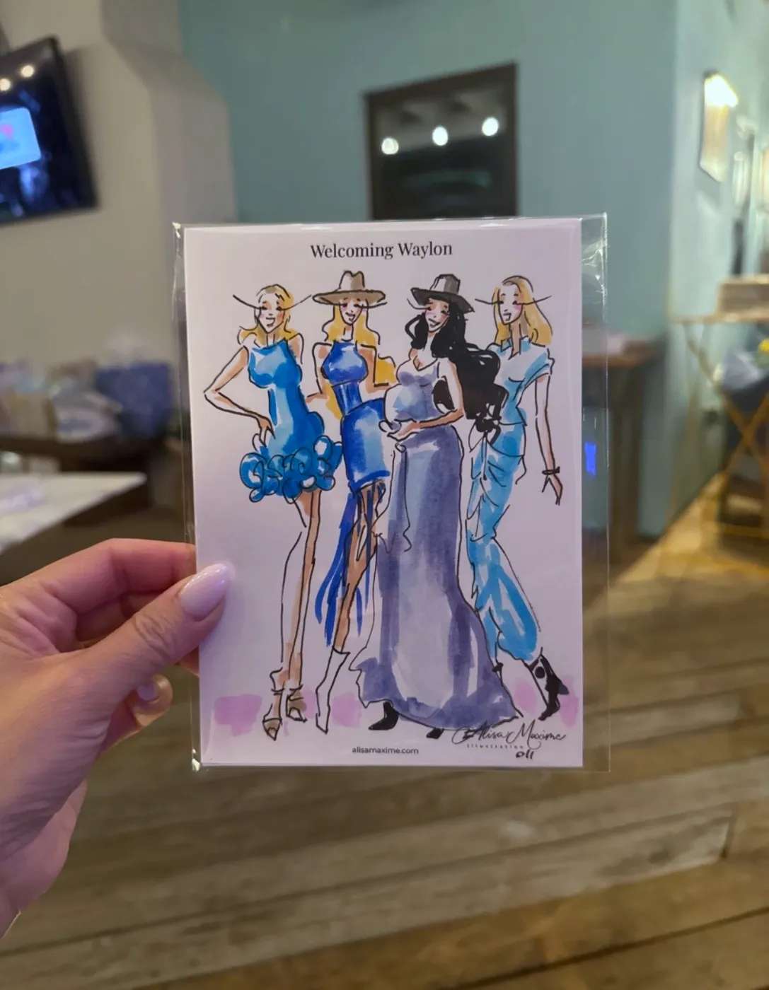 Live fashion sketch 10 from Baby Shower at Quince Lakehouse, Austin