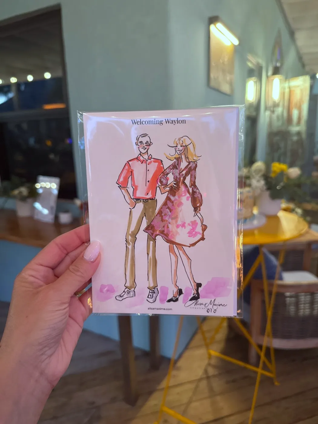 Live fashion sketch 8 from Baby Shower at Quince Lakehouse, Austin