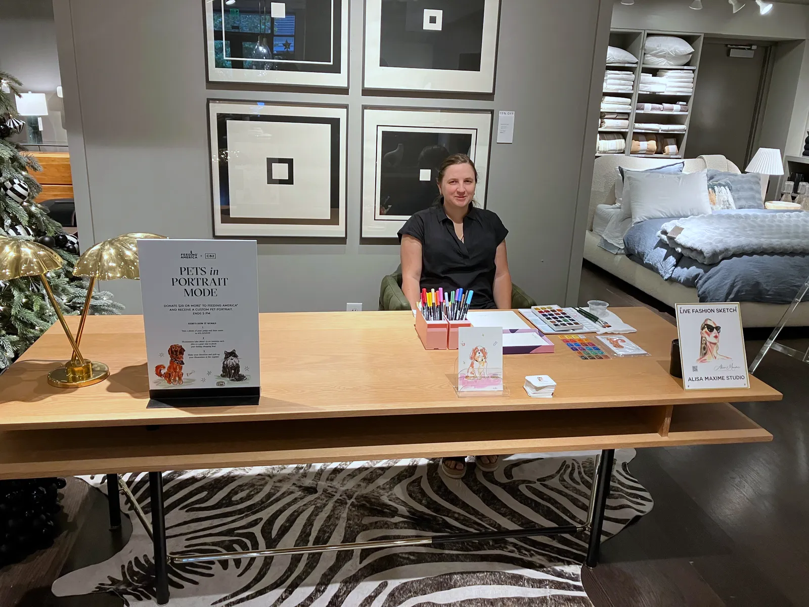 Pet Sketching Event at Domain Northside, Austin, TX