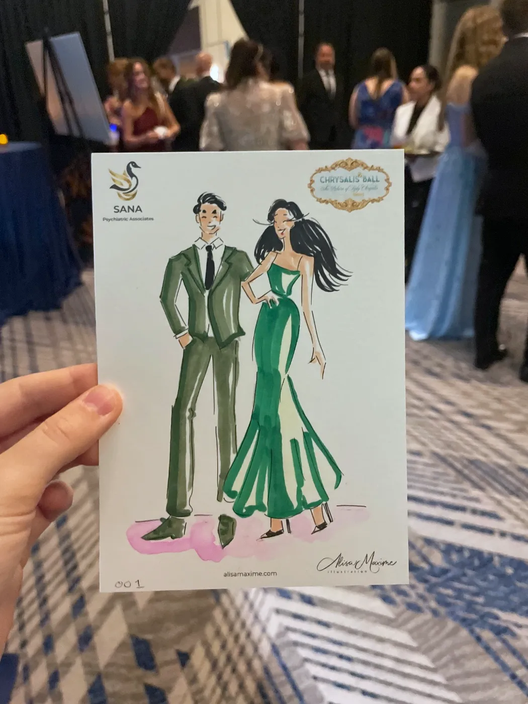 Live sketch from Gala at Omni PGA Frisco Resort & Spa