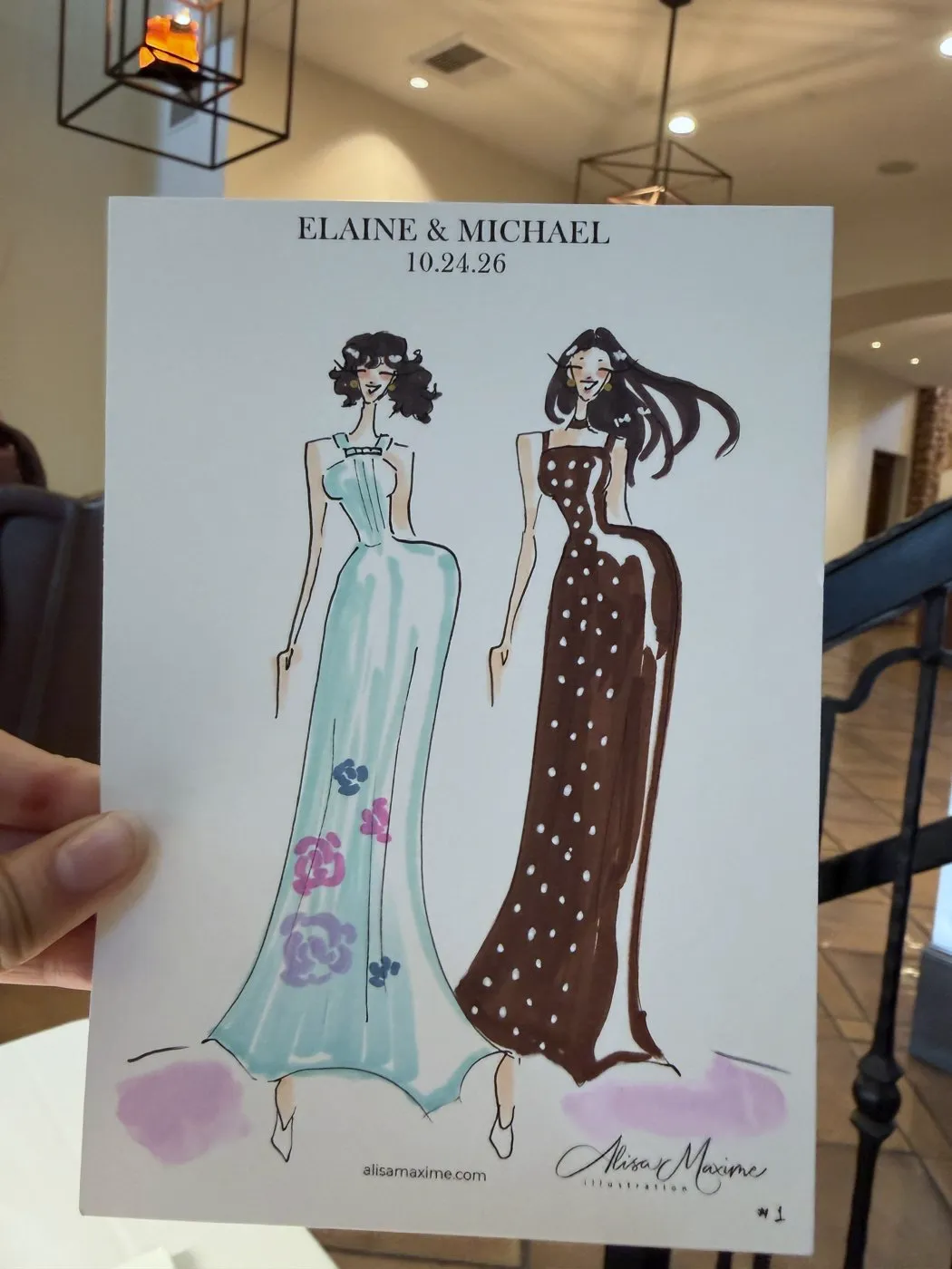 Live fashion sketch 2 from Wedding at Vellano Estate by Wedgewood Weddings, Chino Hills