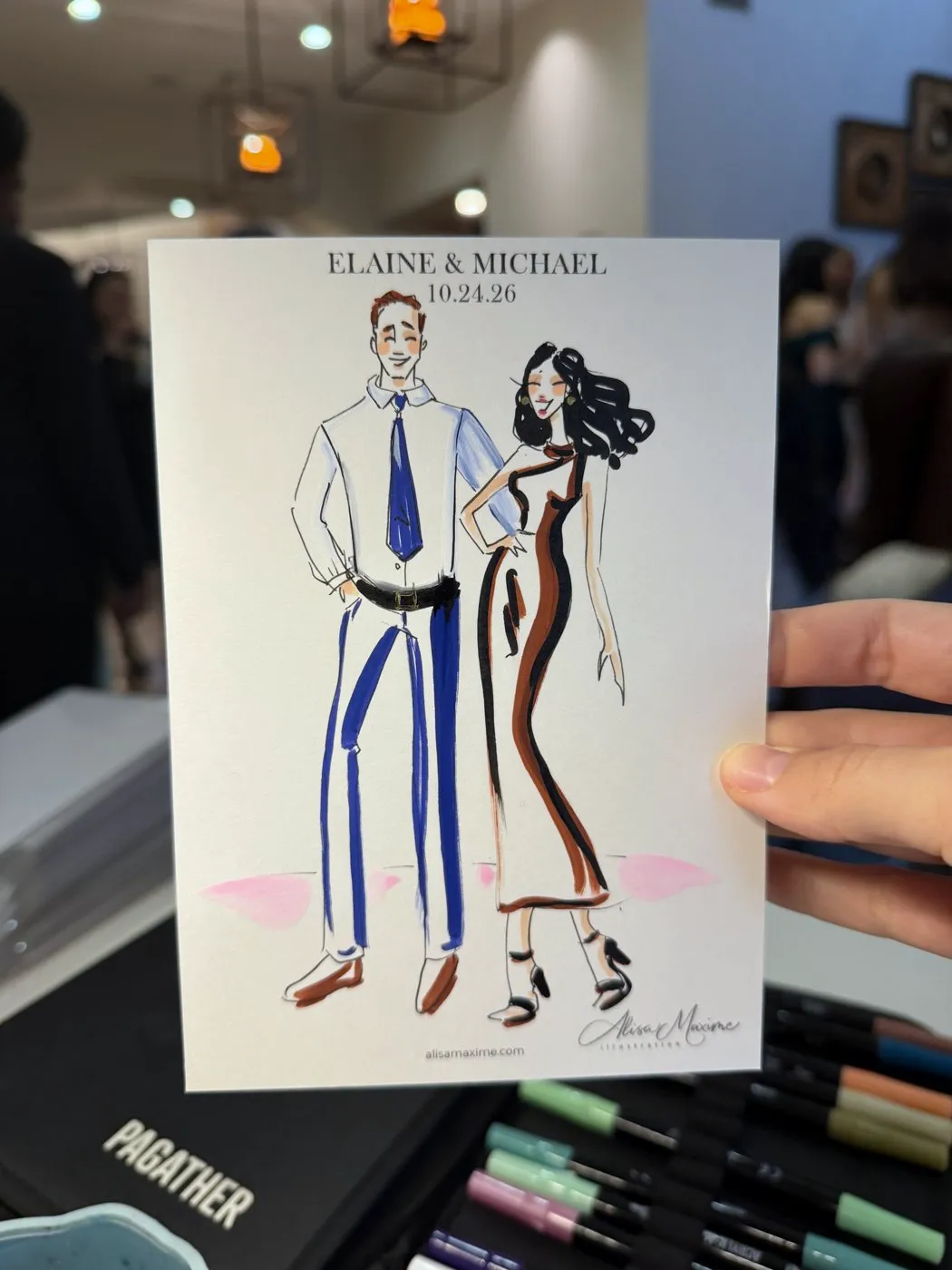 Live fashion sketch 8 from Wedding at Vellano Estate by Wedgewood Weddings, Chino Hills