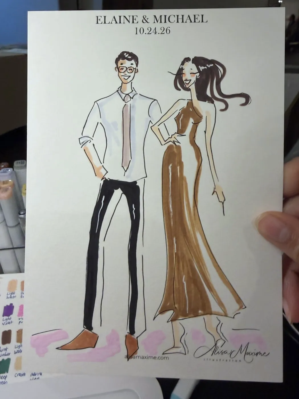 Live sketch from Wedding at Vellano Estate by Wedgewood Weddings, Chino Hills