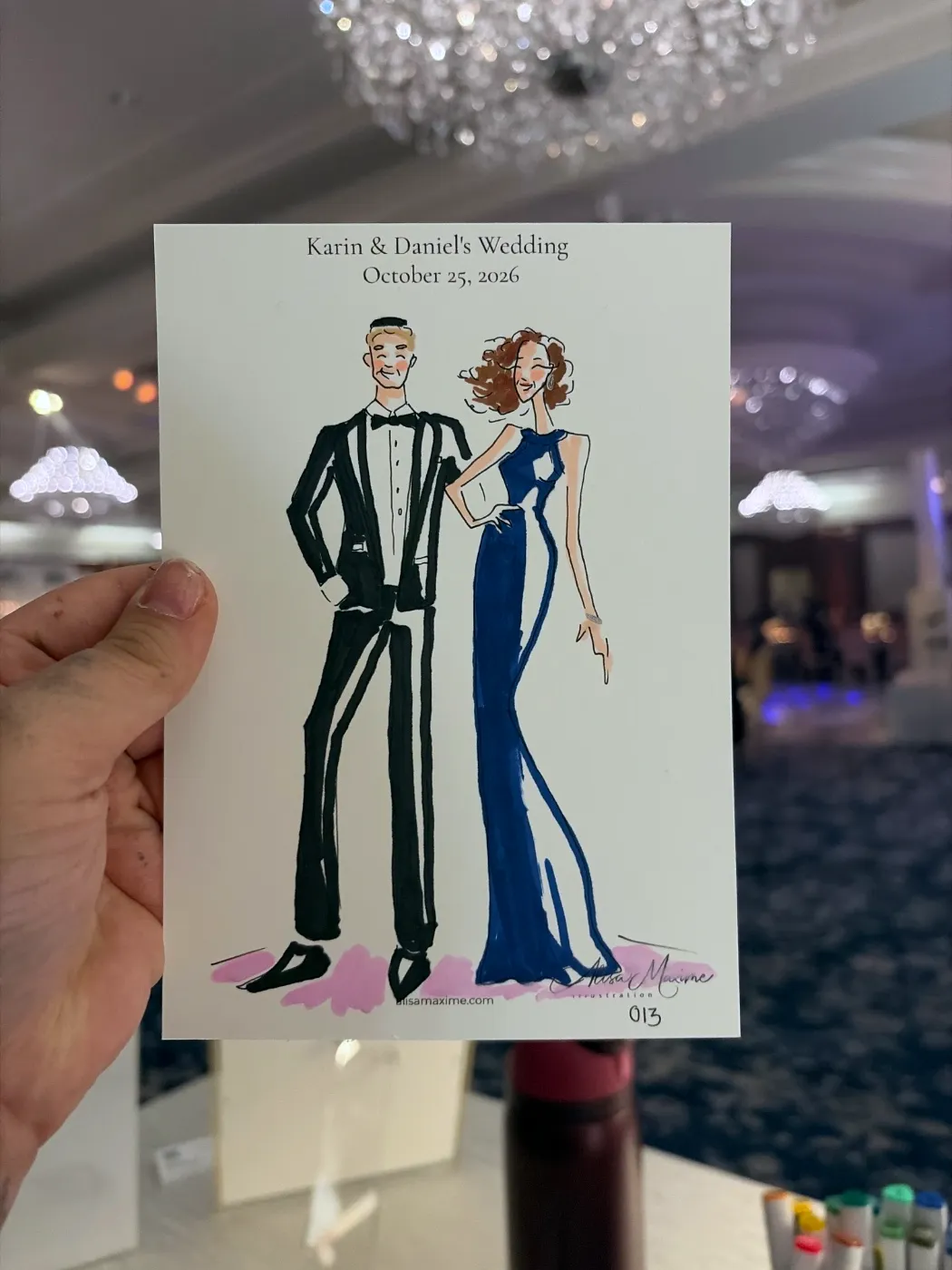 Live fashion sketch 13 from Wedding at Four Seasons Hotel Westlake Village