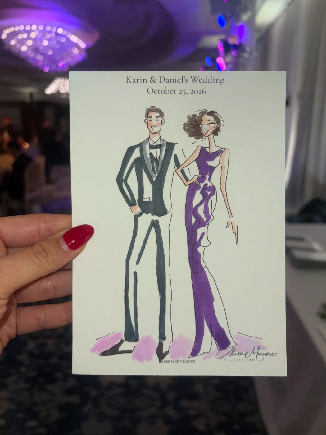 Live fashion sketch 2 from Wedding at Four Seasons Hotel Westlake Village