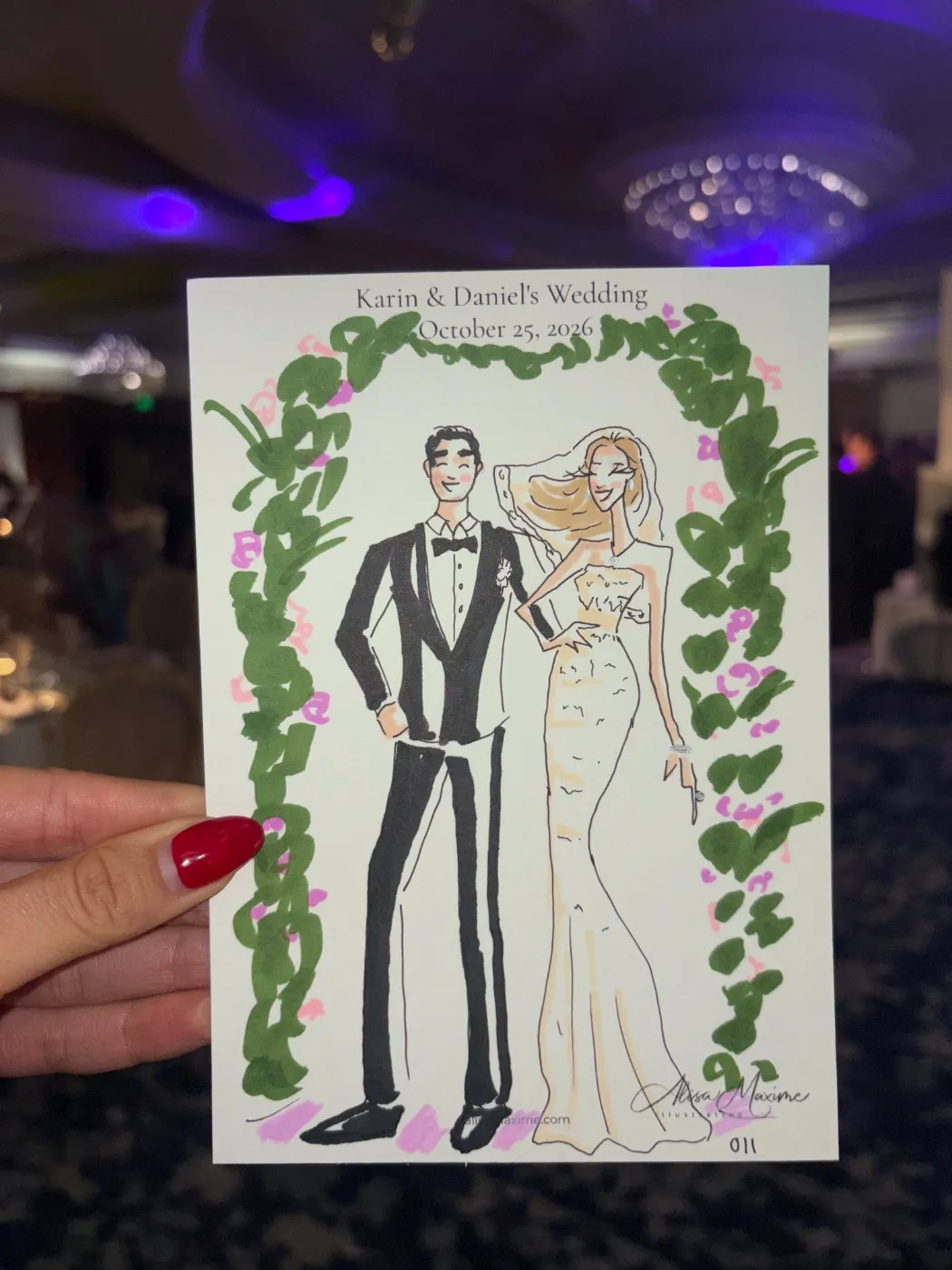 Live fashion sketch 11 from Wedding at Four Seasons Hotel Westlake Village