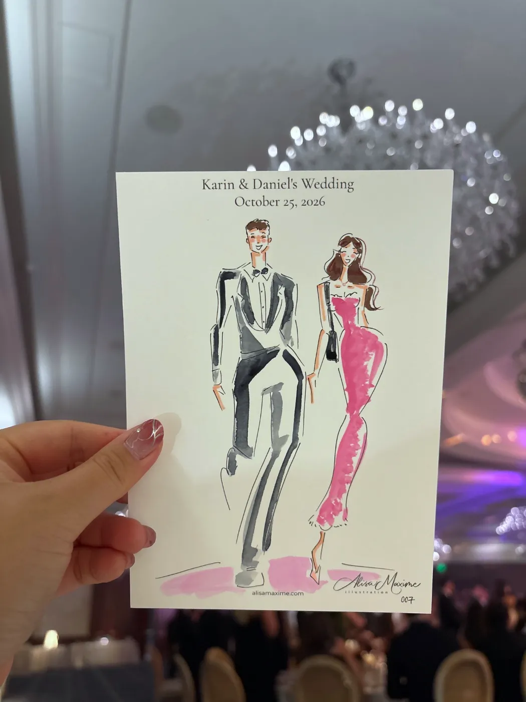 Live fashion sketch 7 from Wedding at Four Seasons Hotel Westlake Village