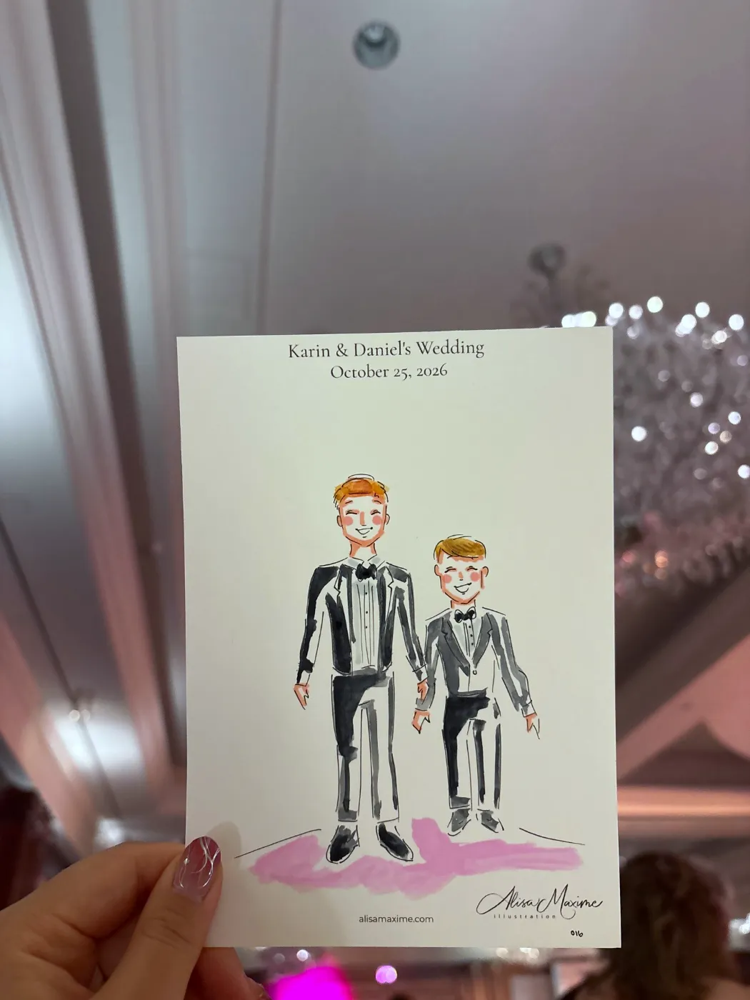 Live fashion sketch 16 from Wedding at Four Seasons Hotel Westlake Village