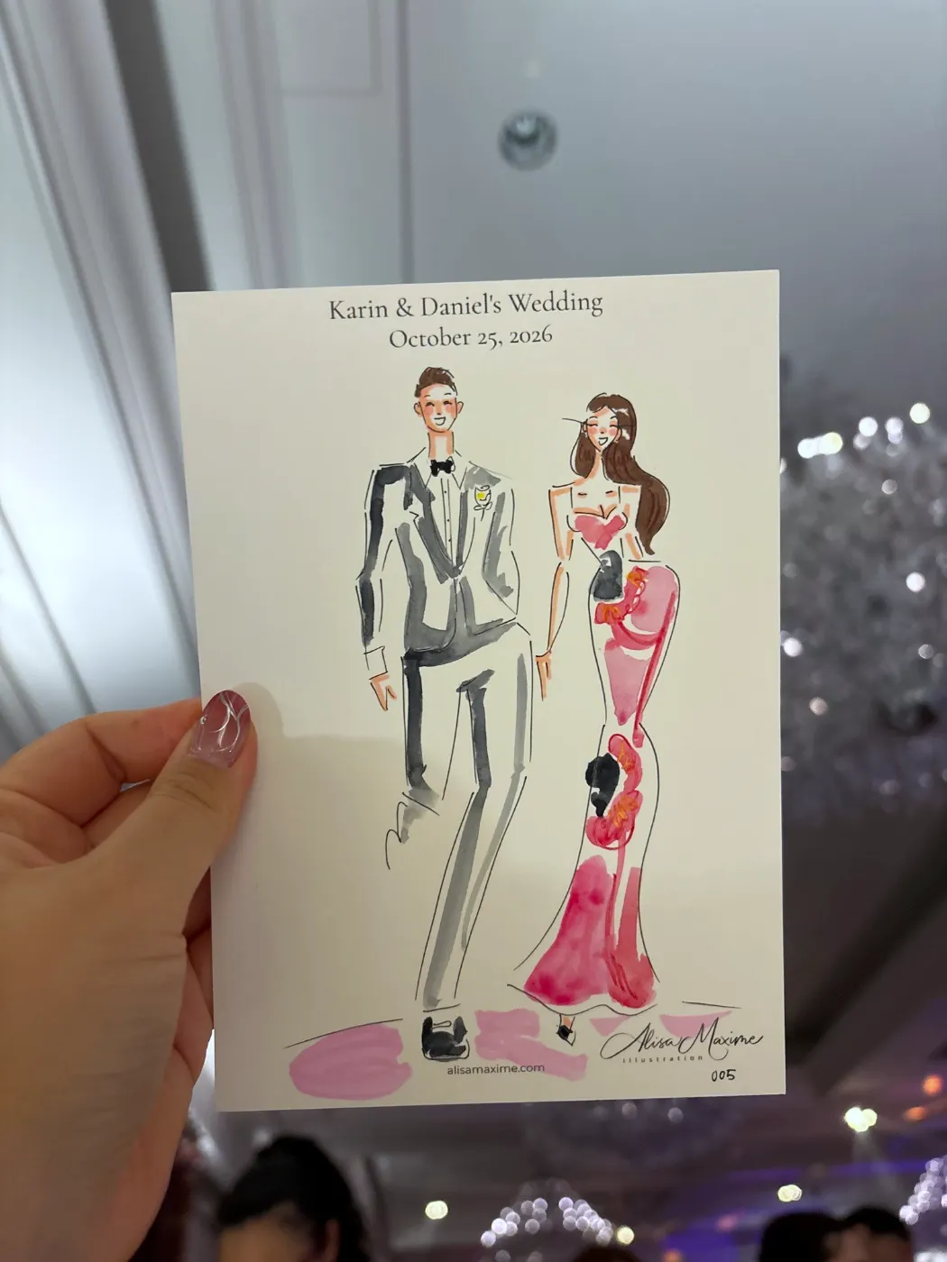 Live fashion sketch 5 from Wedding at Four Seasons Hotel Westlake Village