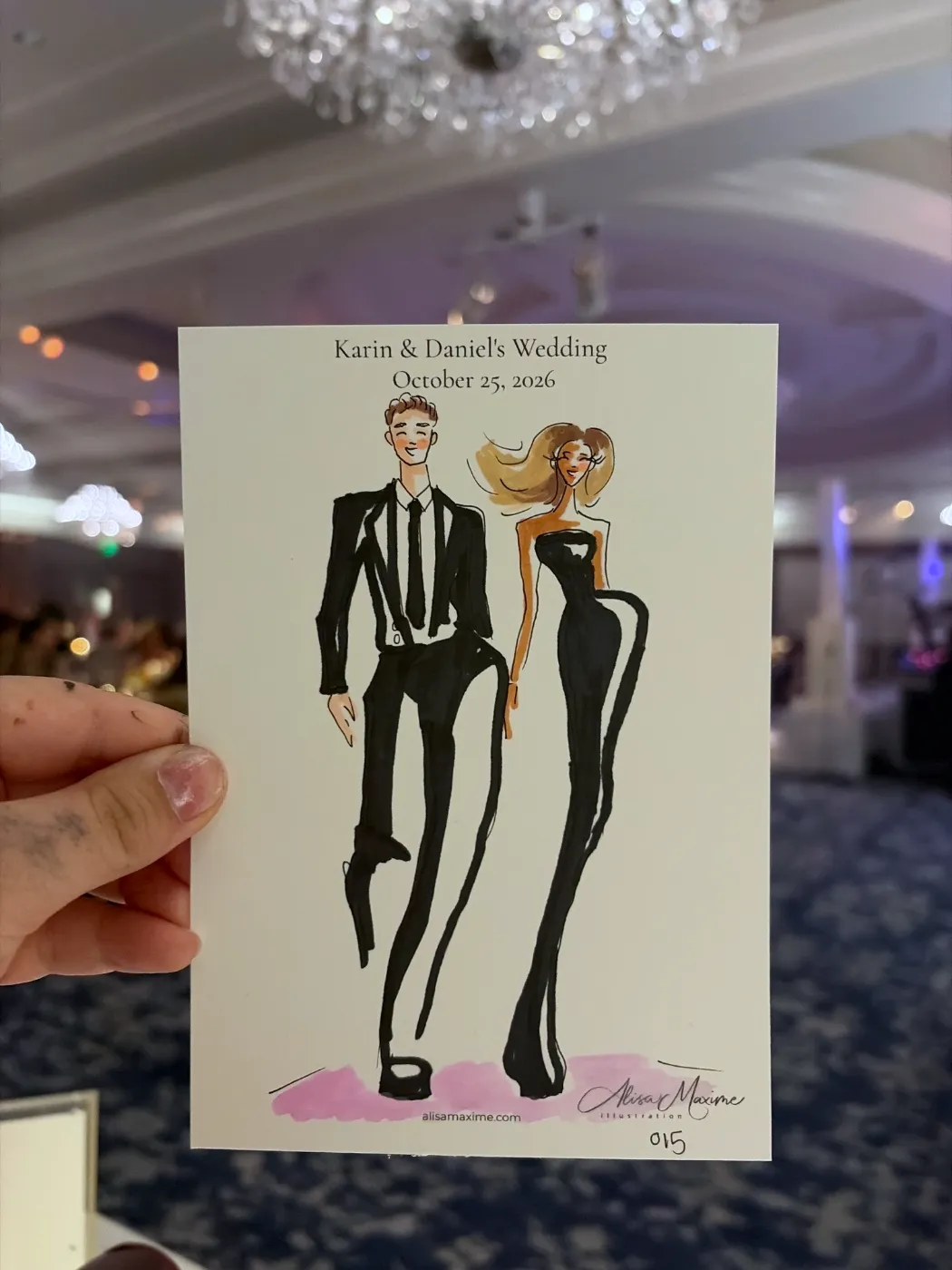 Live fashion sketch 15 from Wedding at Four Seasons Hotel Westlake Village
