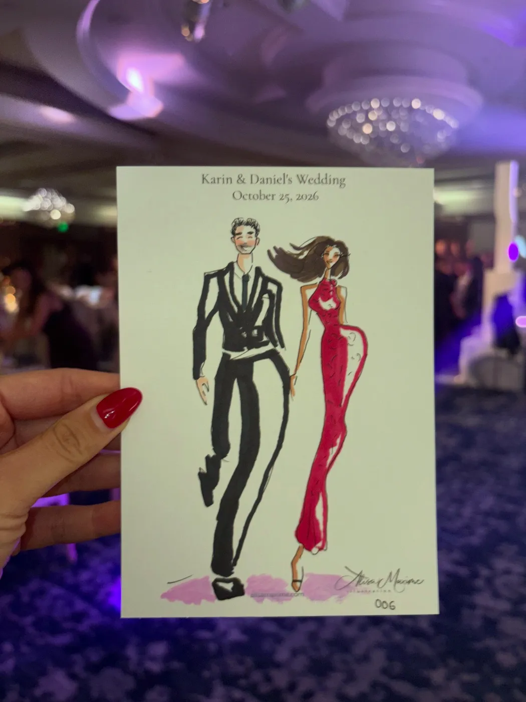 Live fashion sketch 6 from Wedding at Four Seasons Hotel Westlake Village