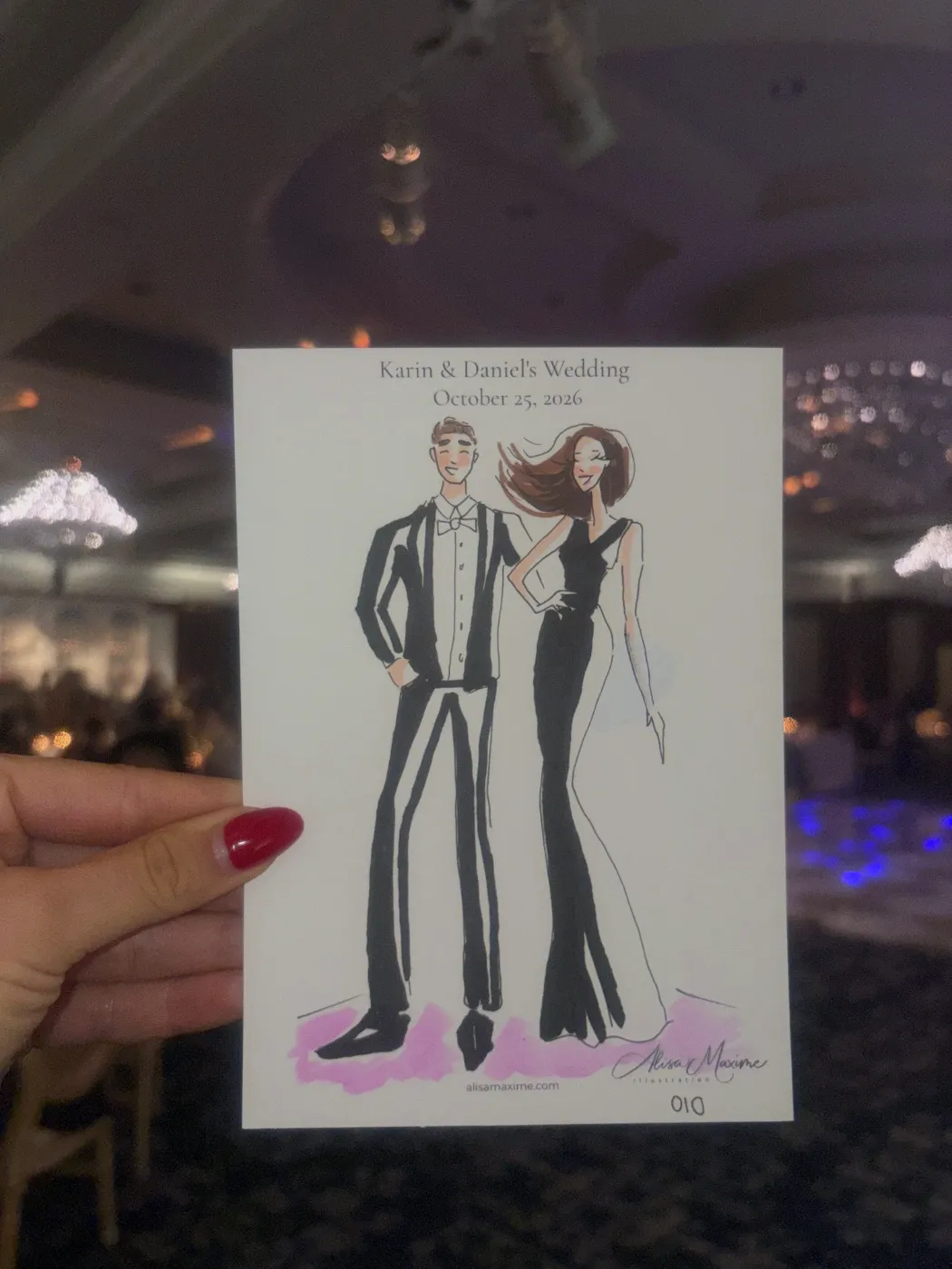 Live fashion sketch 10 from Wedding at Four Seasons Hotel Westlake Village