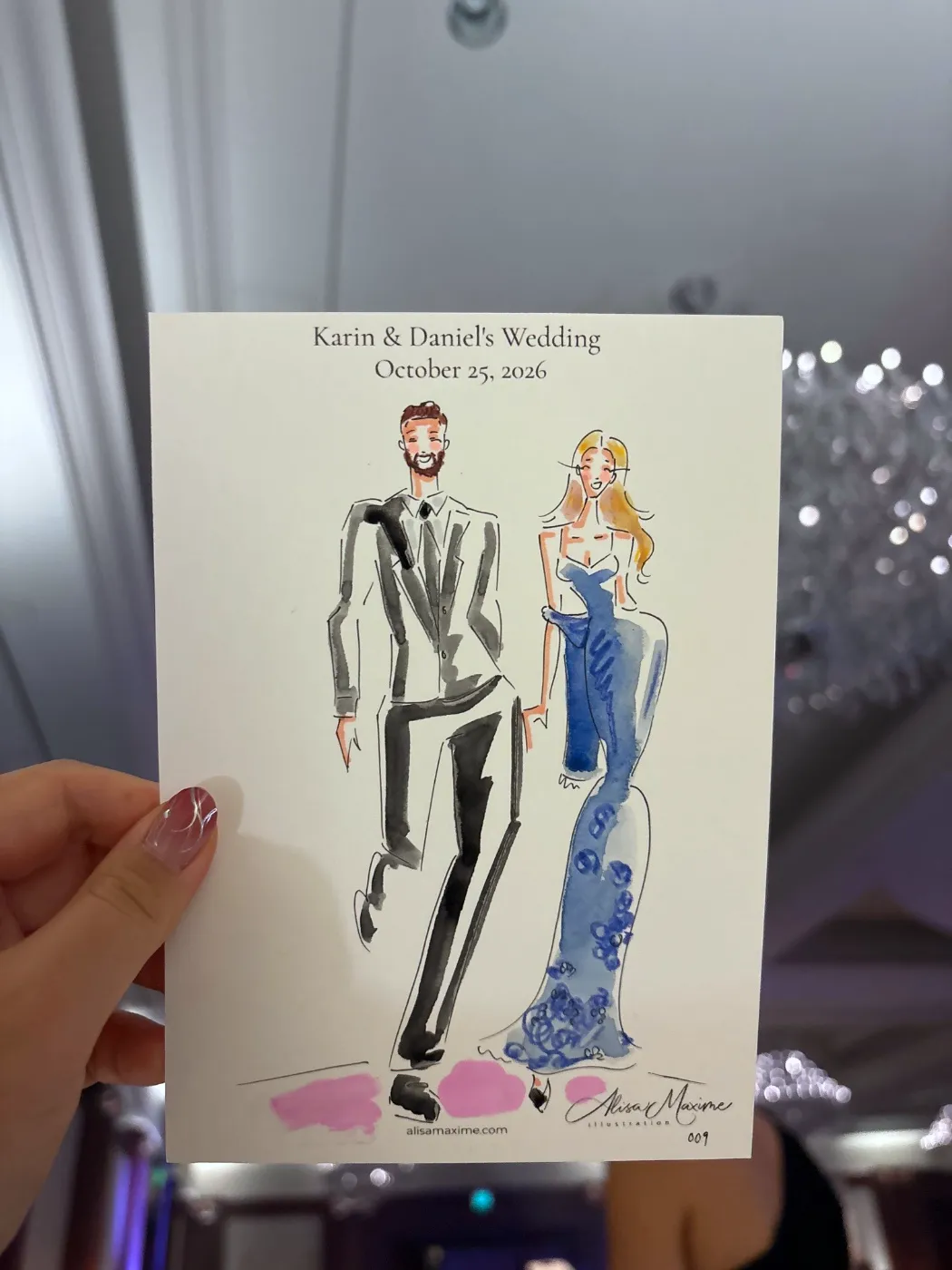 Live fashion sketch 9 from Wedding at Four Seasons Hotel Westlake Village
