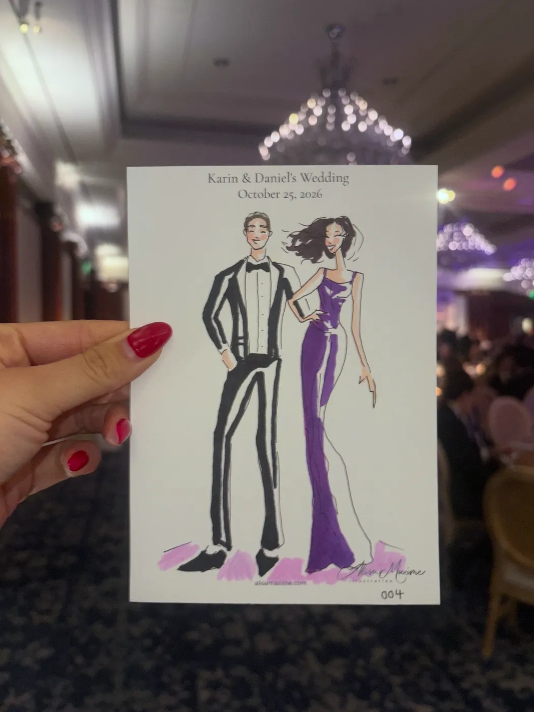 Live fashion sketch 4 from Wedding at Four Seasons Hotel Westlake Village