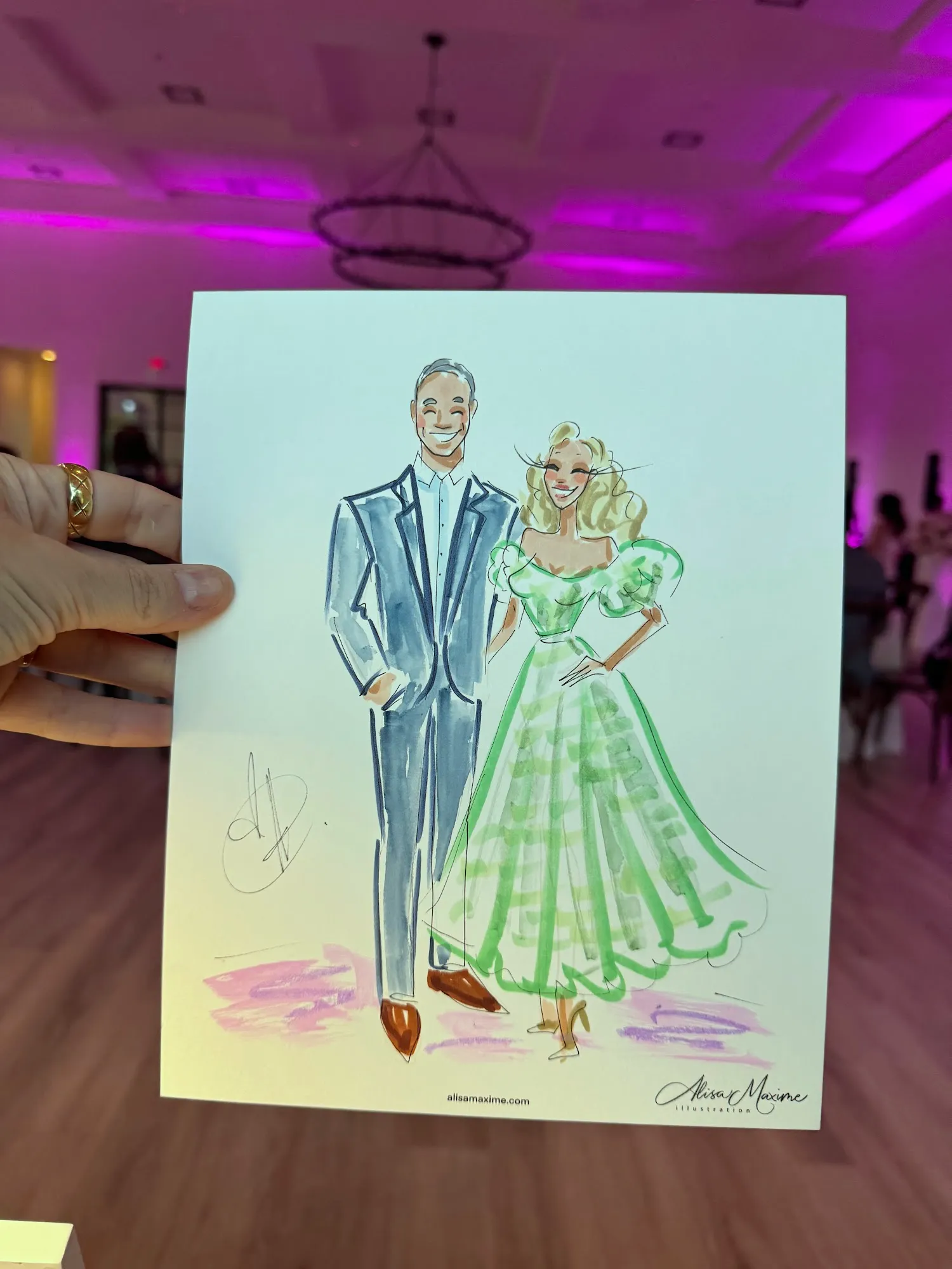 Live fashion sketch 14 from Elegant Wedding Celebration in Austin, TX