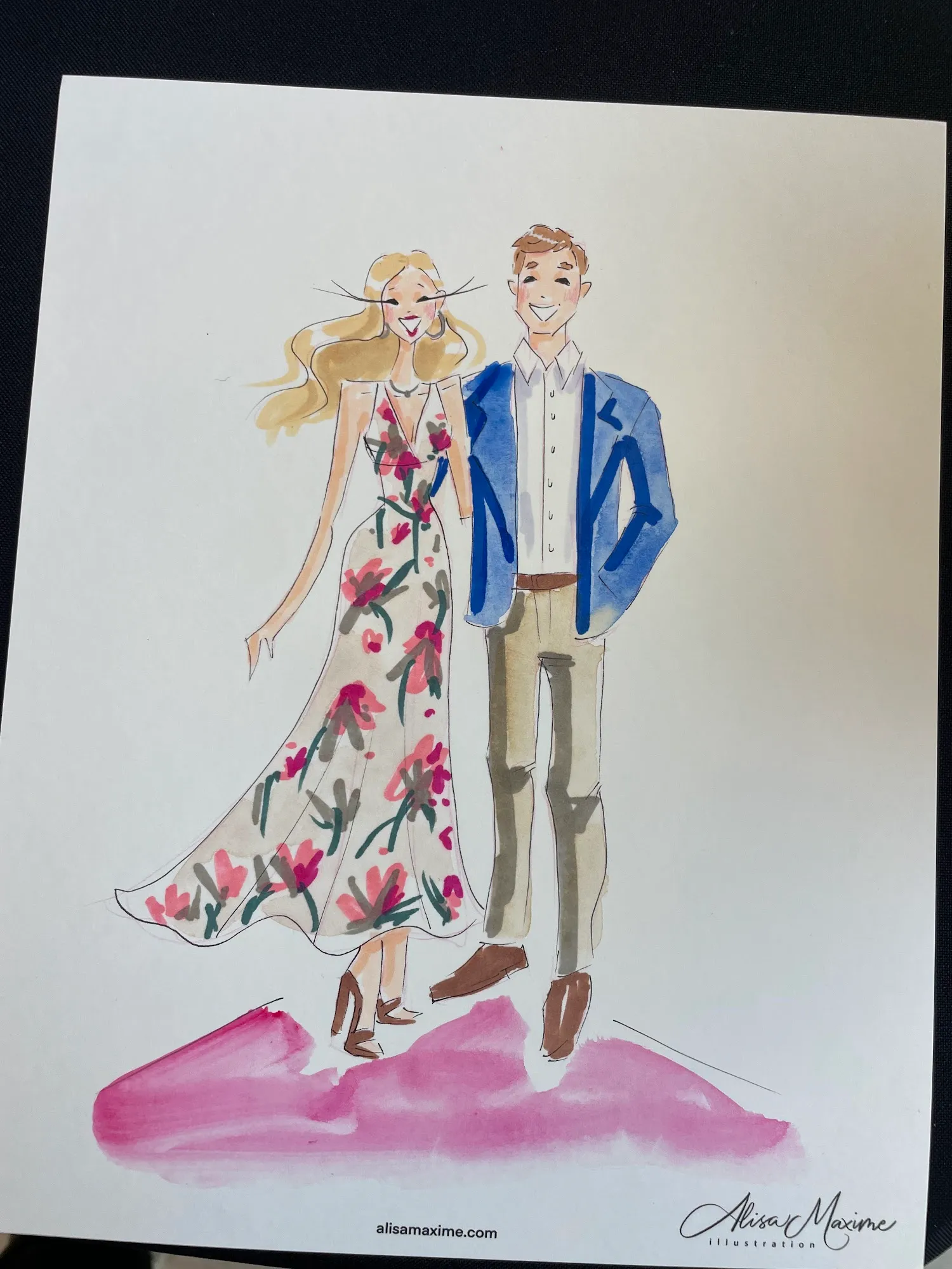 Live fashion sketch 3 from Elegant Wedding Celebration in Austin, TX