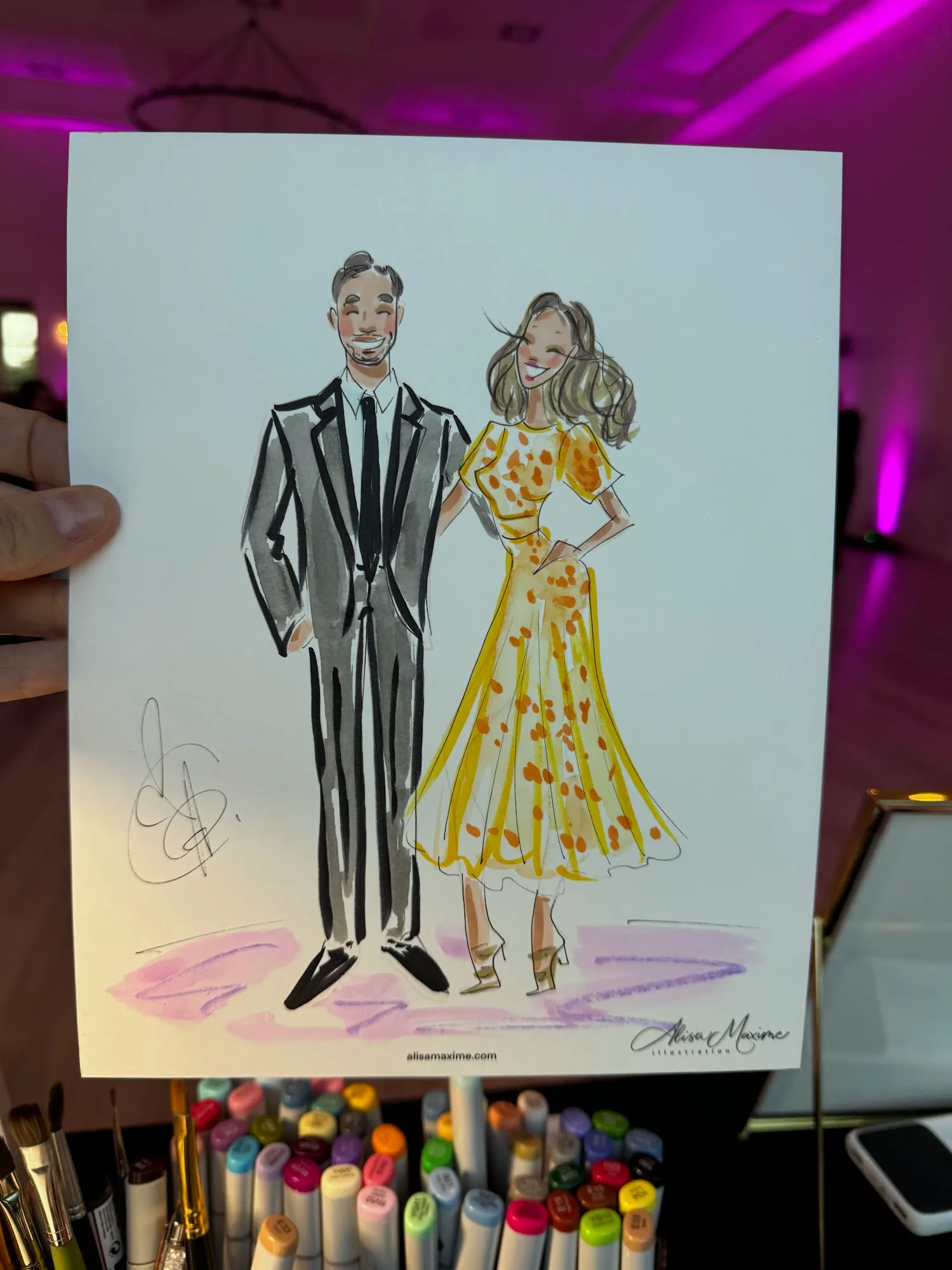 Live fashion sketch 13 from Elegant Wedding Celebration in Austin, TX