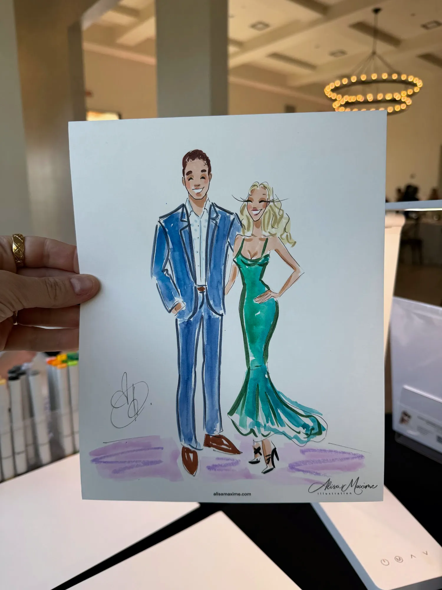 Live fashion sketch 6 from Elegant Wedding Celebration in Austin, TX