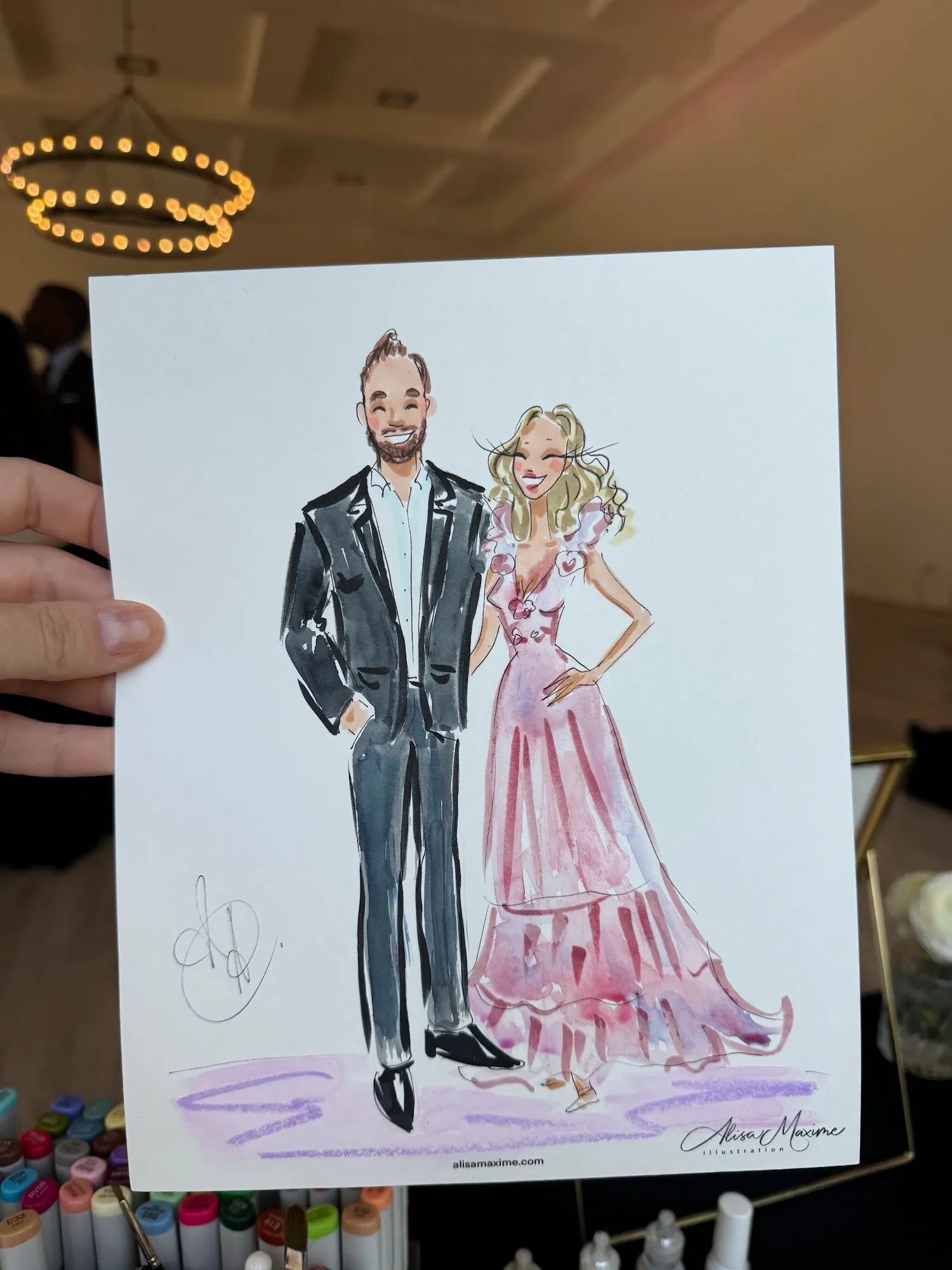 Live fashion sketch 5 from Elegant Wedding Celebration in Austin, TX