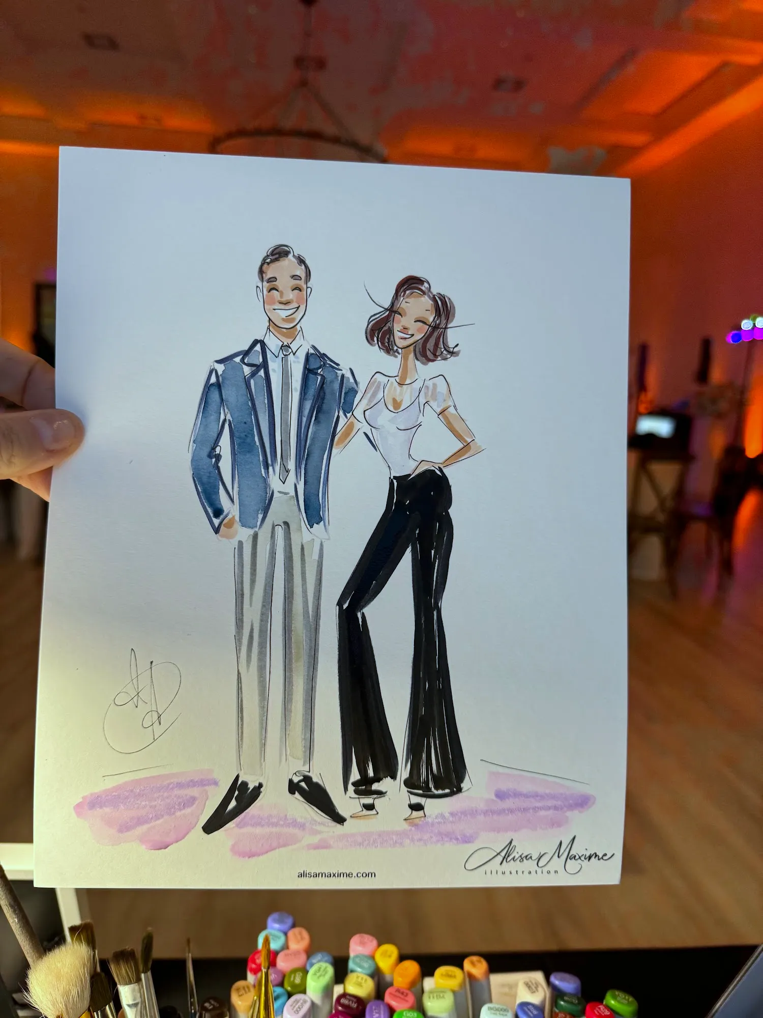 Live fashion sketch 16 from Elegant Wedding Celebration in Austin, TX