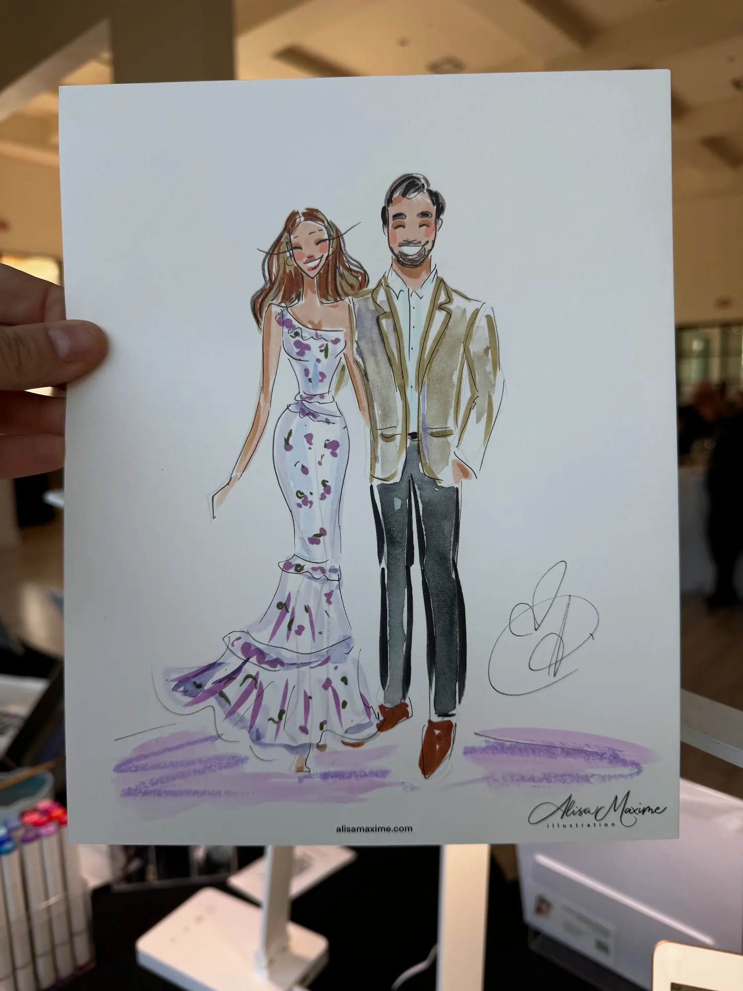 Live fashion sketch 8 from Elegant Wedding Celebration in Austin, TX