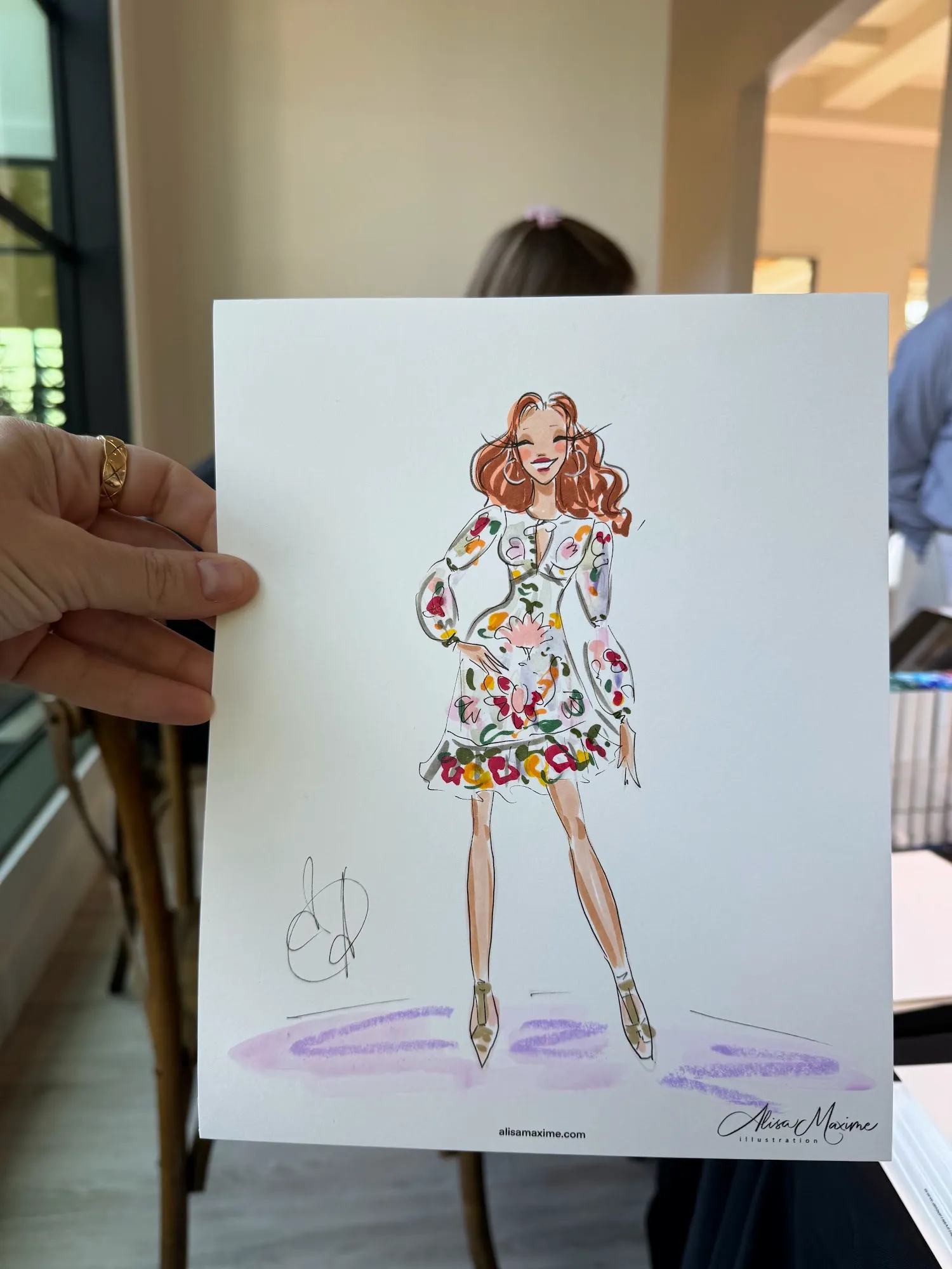Live fashion sketch 7 from Elegant Wedding Celebration in Austin, TX
