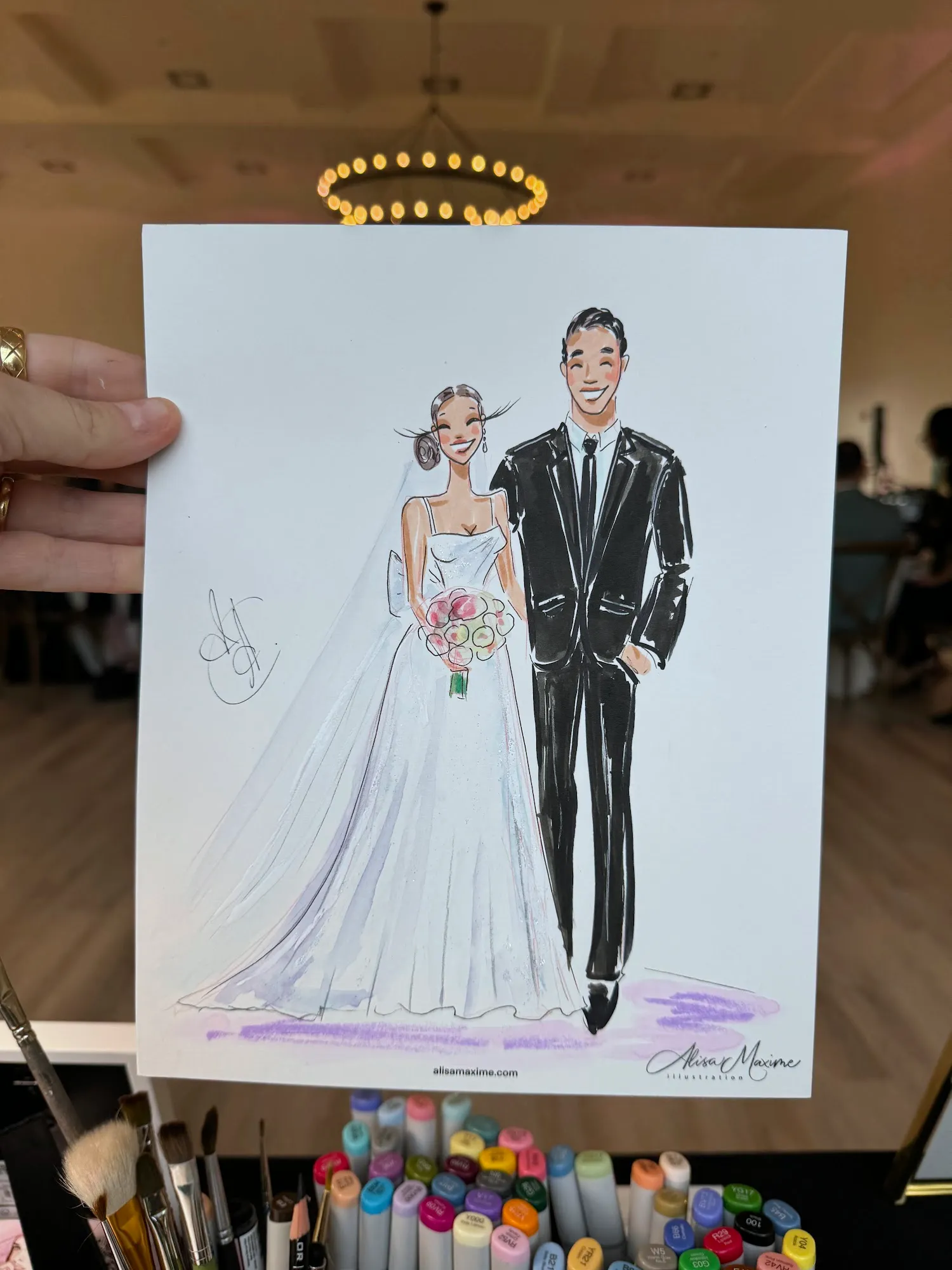 Live fashion sketch 10 from Elegant Wedding Celebration in Austin, TX