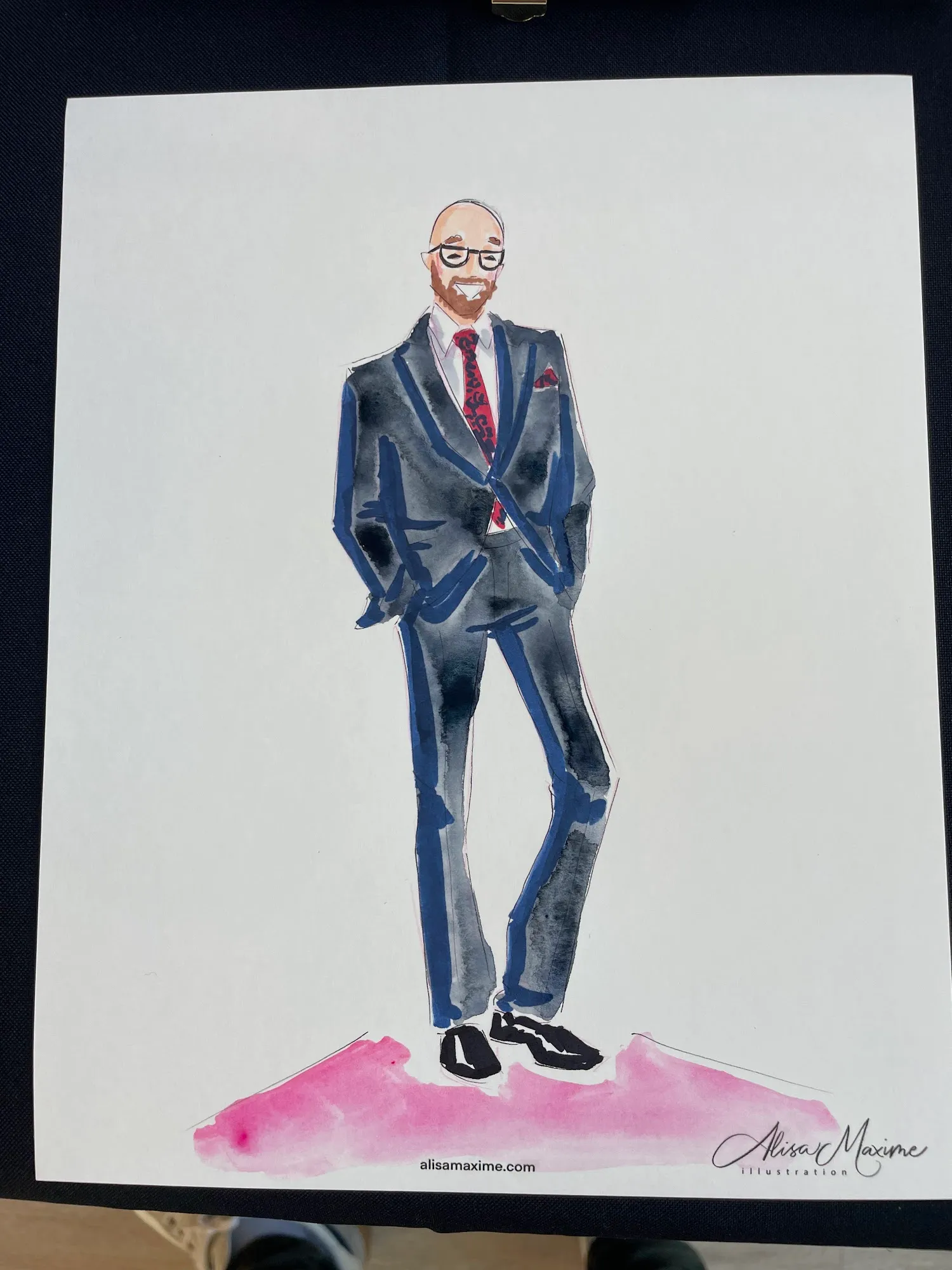Live fashion sketch 4 from Elegant Wedding Celebration in Austin, TX