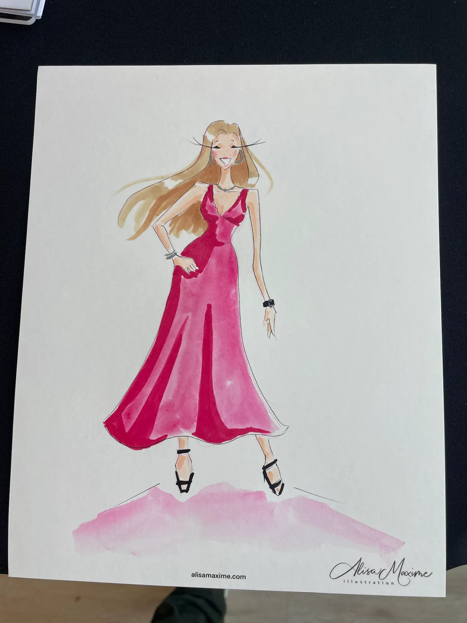 Live fashion sketch 2 from Elegant Wedding Celebration in Austin, TX