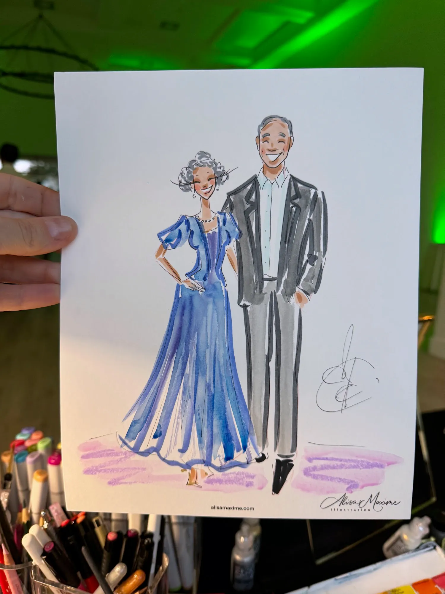 Live fashion sketch 15 from Elegant Wedding Celebration in Austin, TX