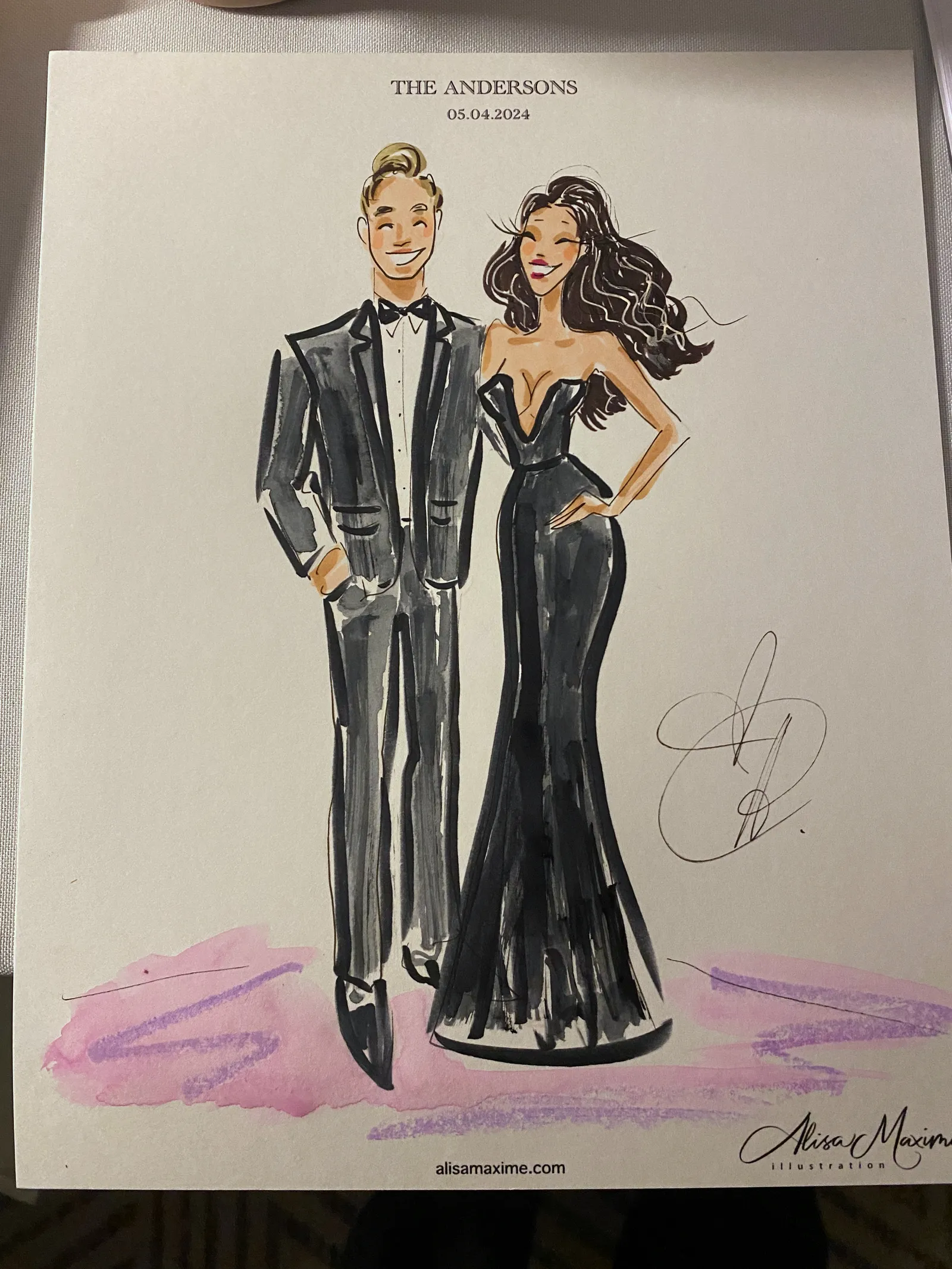 Live fashion sketch 6 from Elegant Wedding Celebration at Thompson Dallas