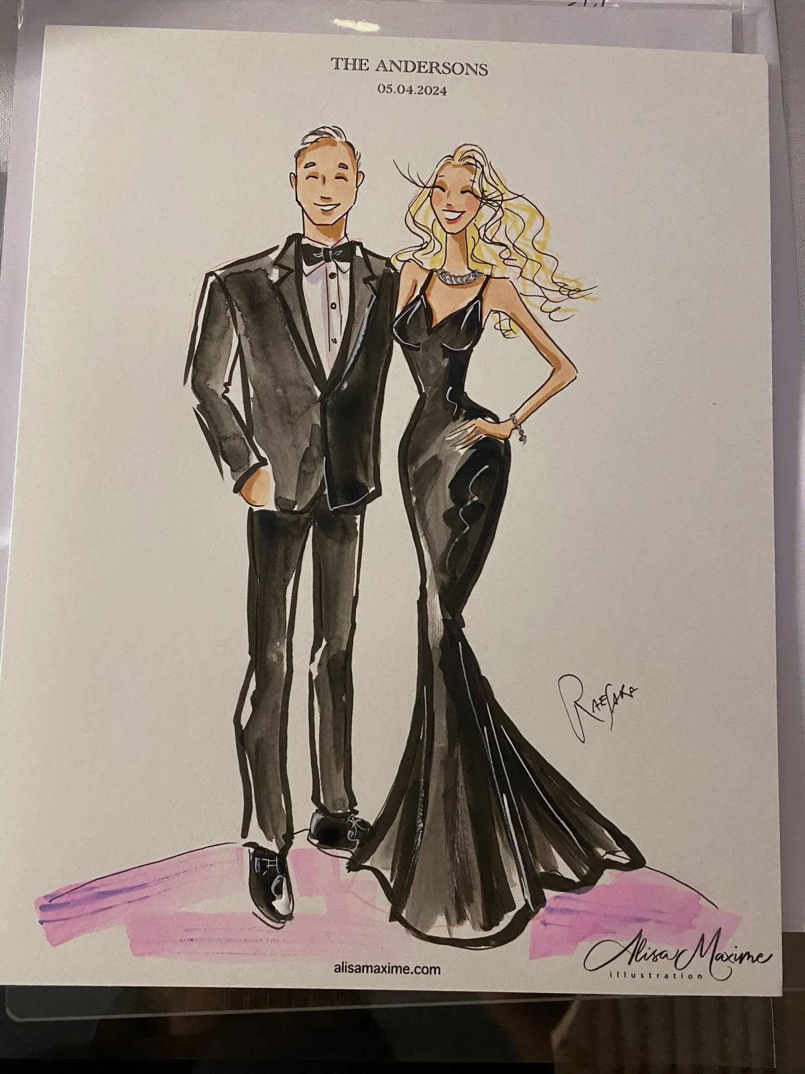 Live fashion sketch 14 from Elegant Wedding Celebration at Thompson Dallas