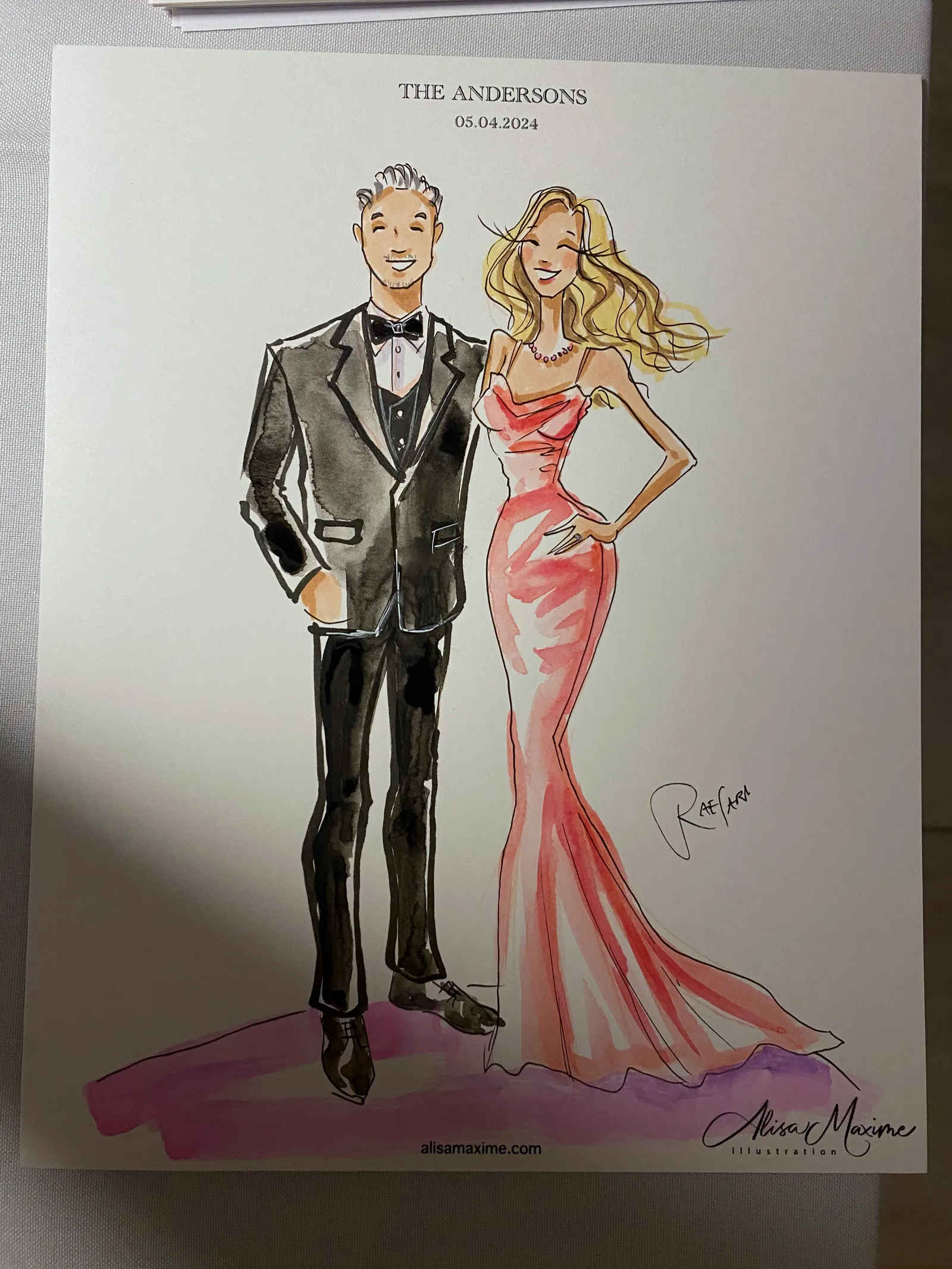 Live fashion sketch 11 from Elegant Wedding Celebration at Thompson Dallas