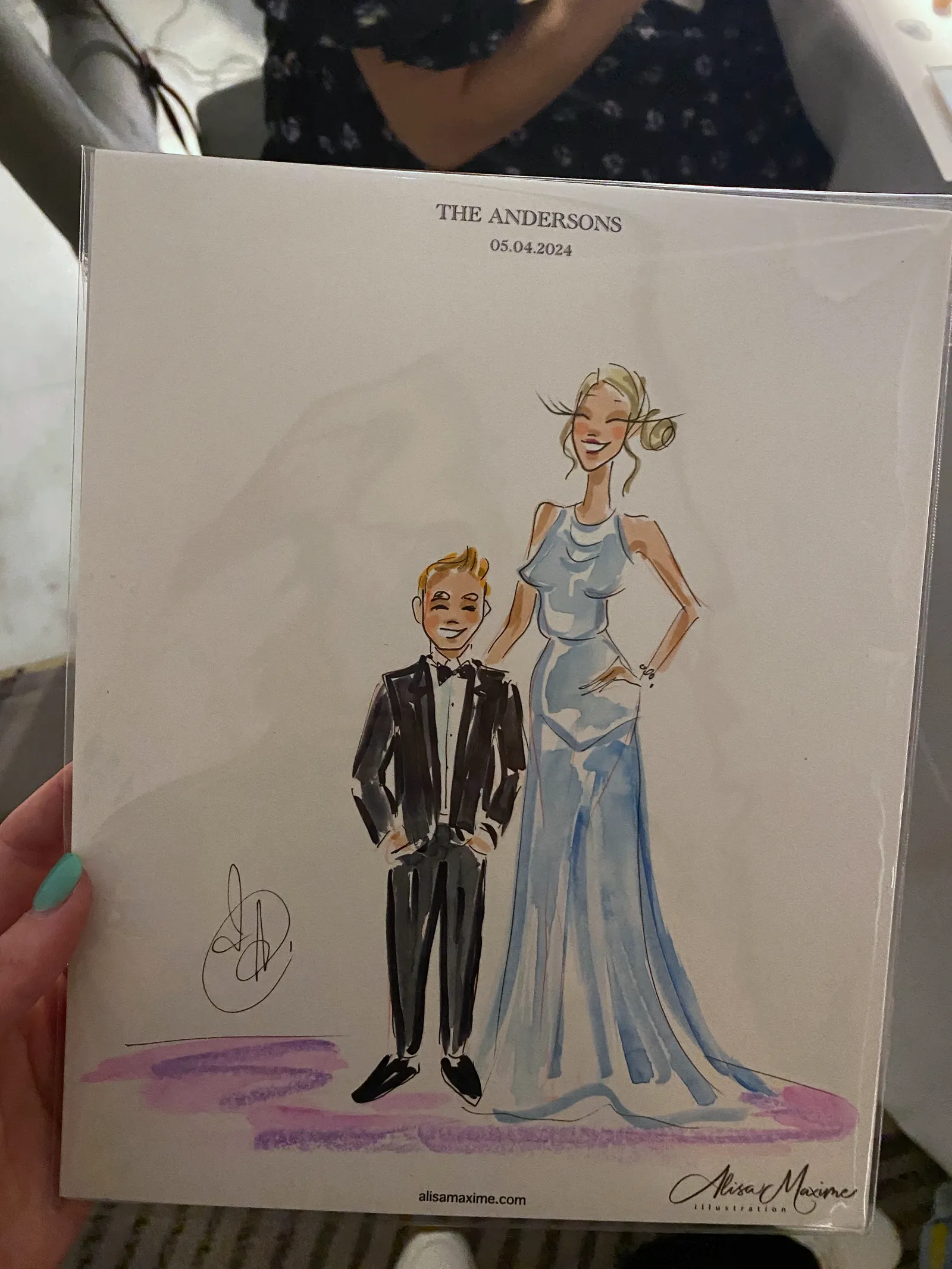 Live fashion sketch 8 from Elegant Wedding Celebration at Thompson Dallas