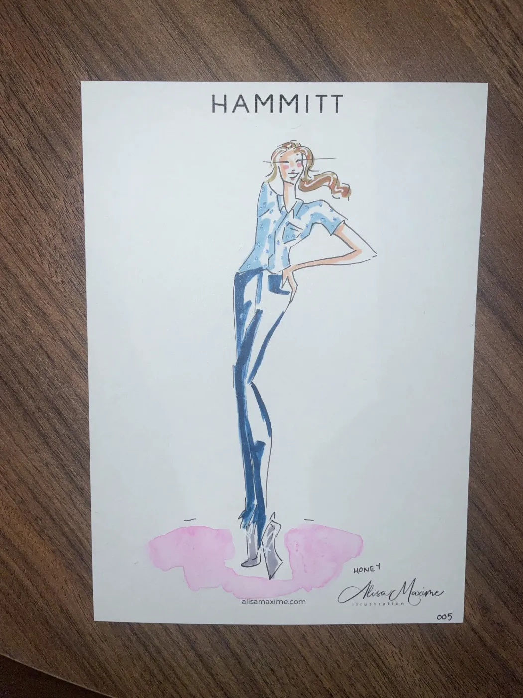 Live fashion sketch 5 from Hammitt In-store Event in Lincoln Park, Chicago